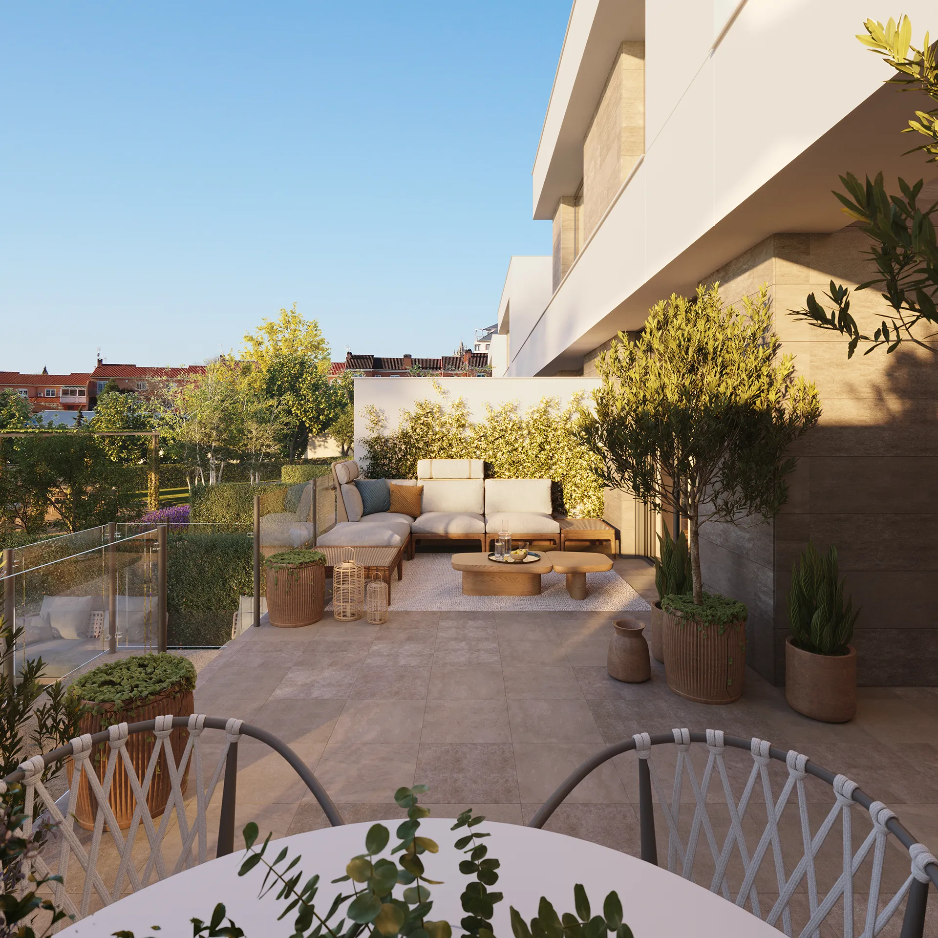 Ilex Adosado Colmenar Viejo Madrid terrace Architectural Rendering