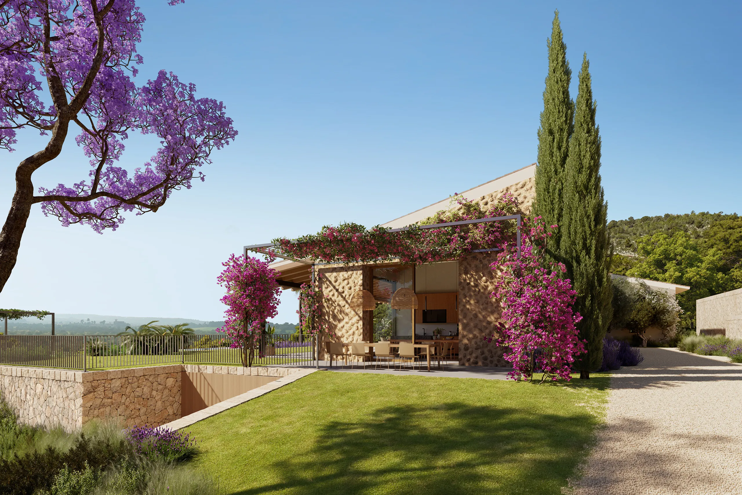 Finca Bunyola Mallorca Entrance Property Branding Virtual Tour