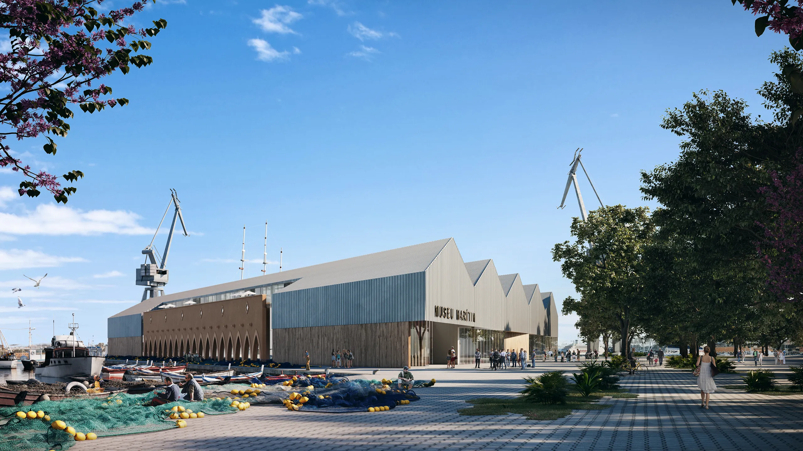 Museu Maritim Palma Mallorca Fassade eye level Architecture Virtual Tour