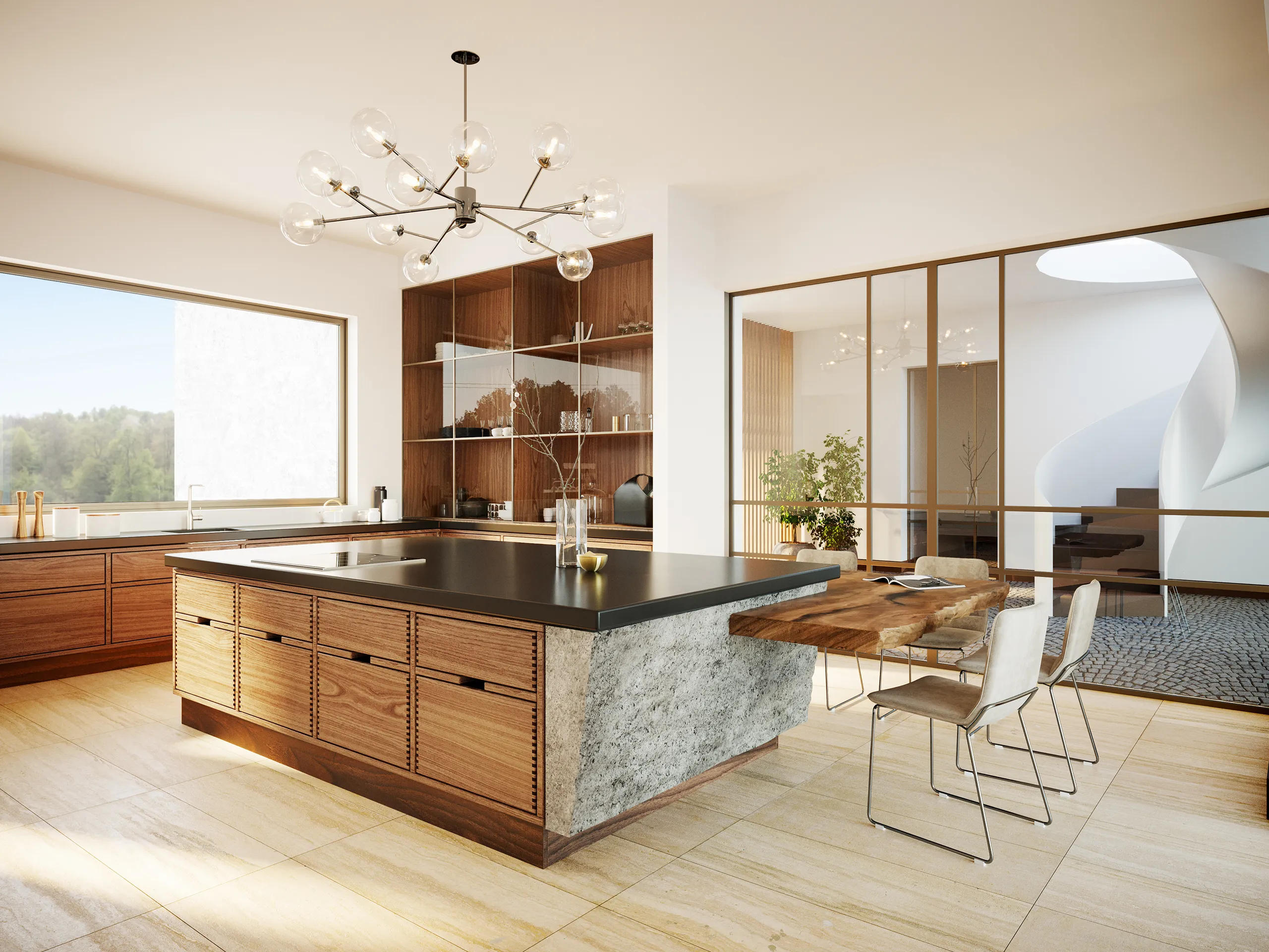 Apartment Finca Cortesin Marbella Kitchen Photorealistic Rendering