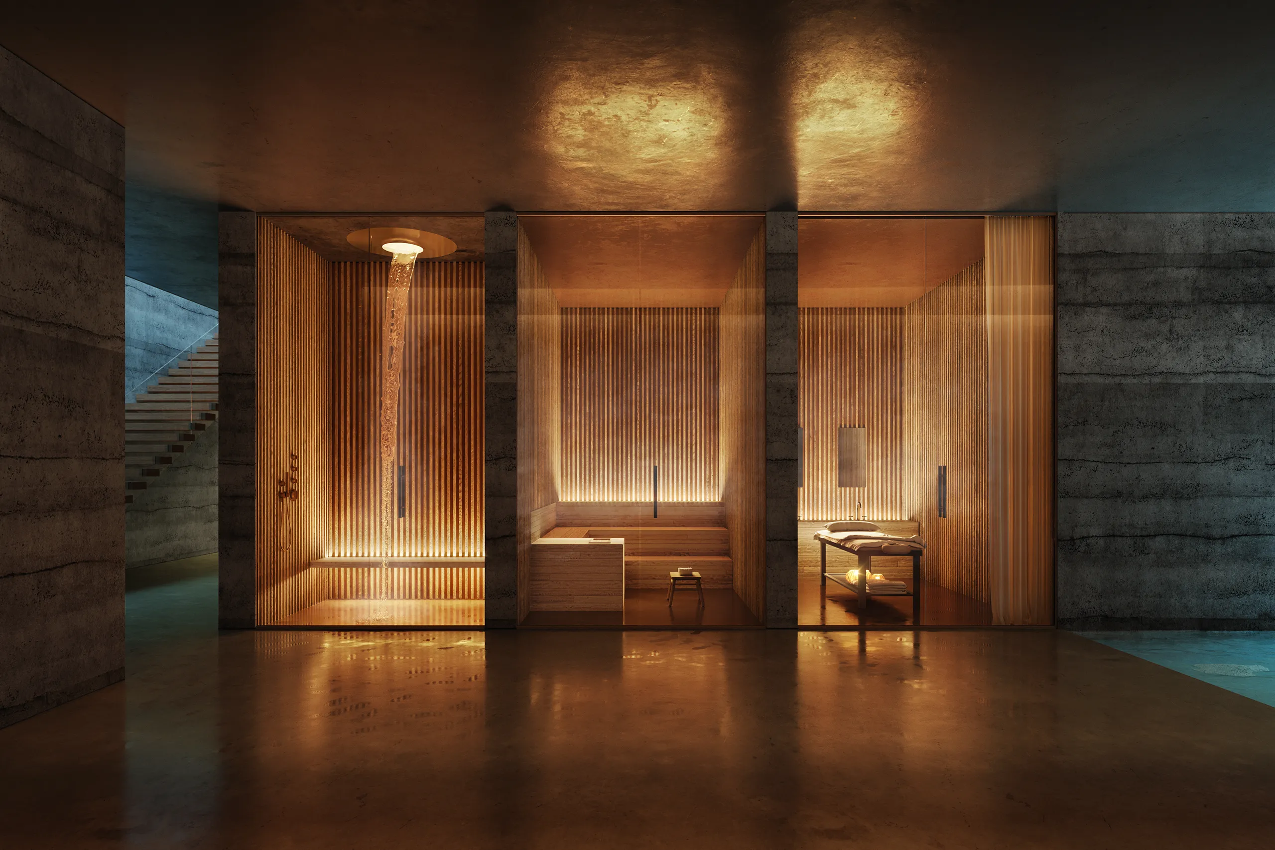 Villa Puerto Andratx Mallorca Sauna Photorealistic Rendering