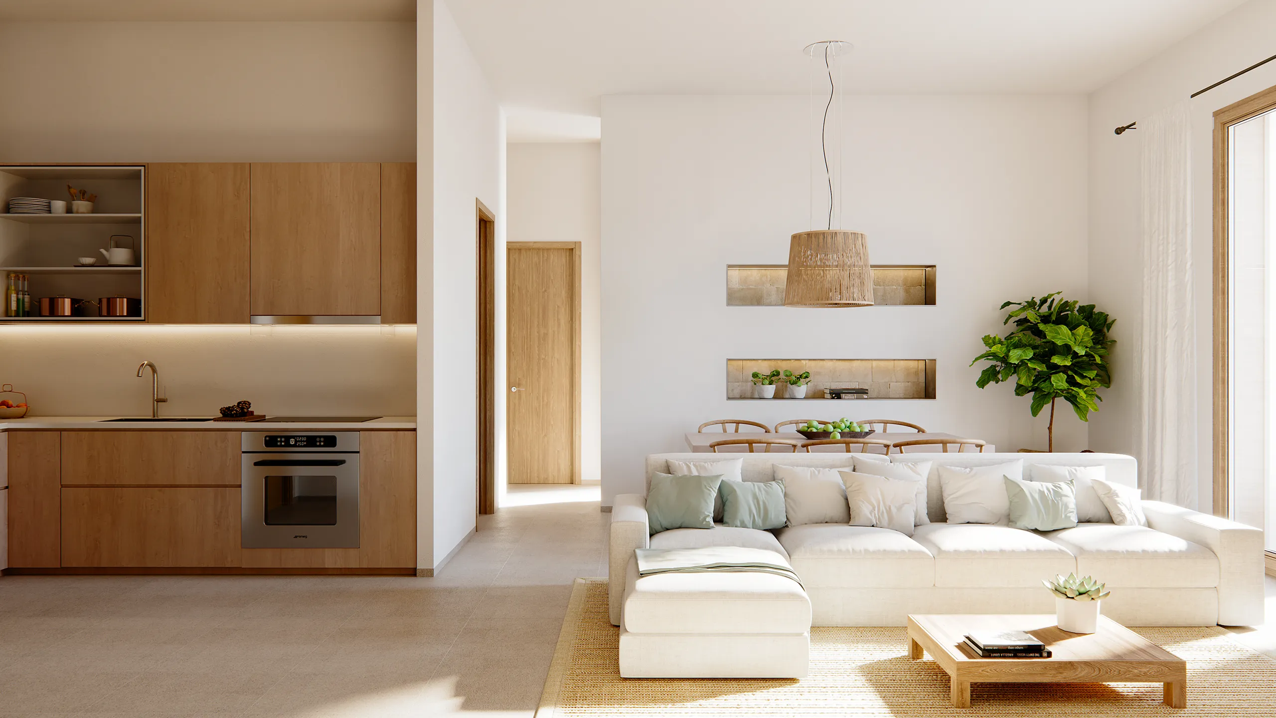 Apartments Sta Maria Mallorca Living Architectural Visualization