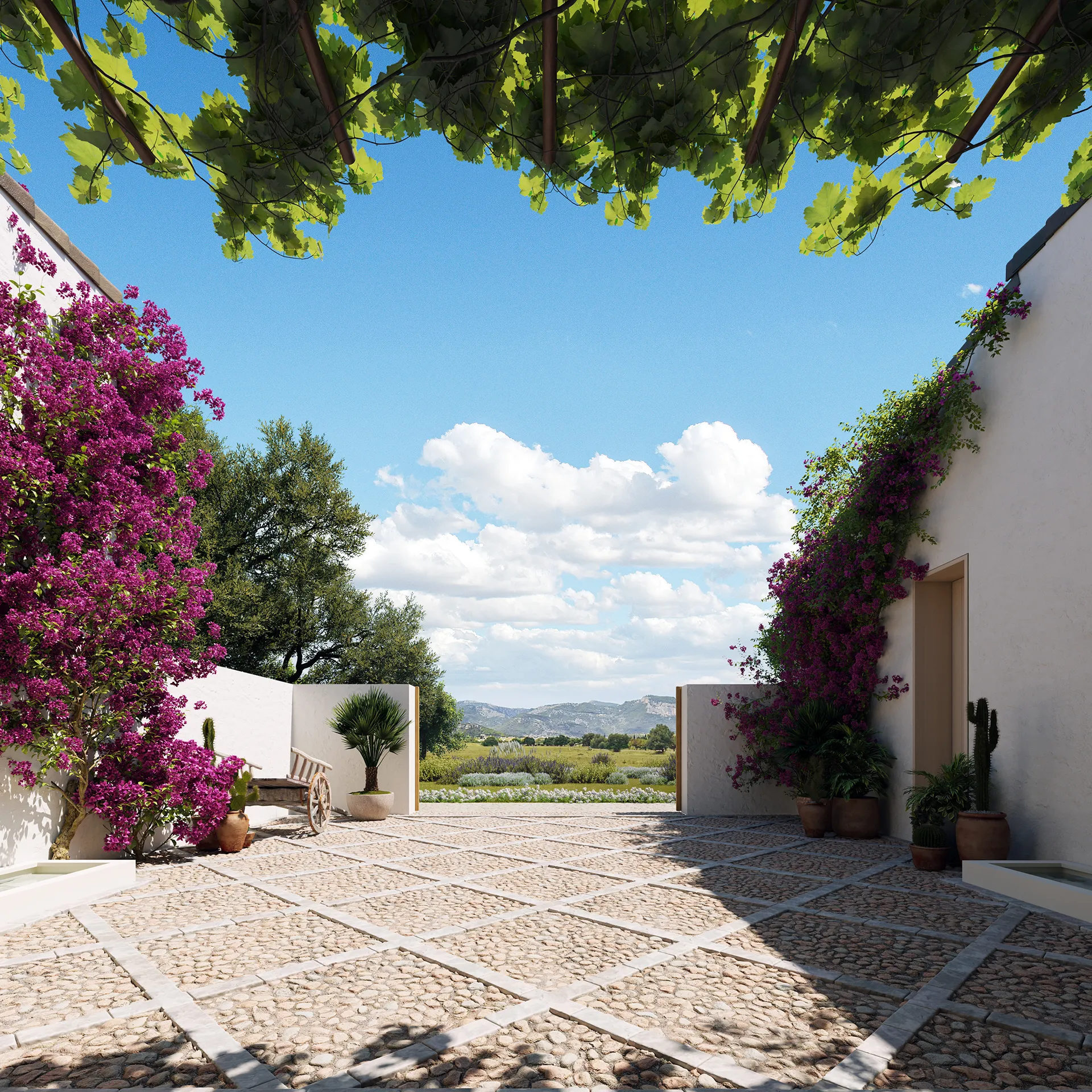 Finca Manacor Mallorca Entrance Photorealistics Visualisations
