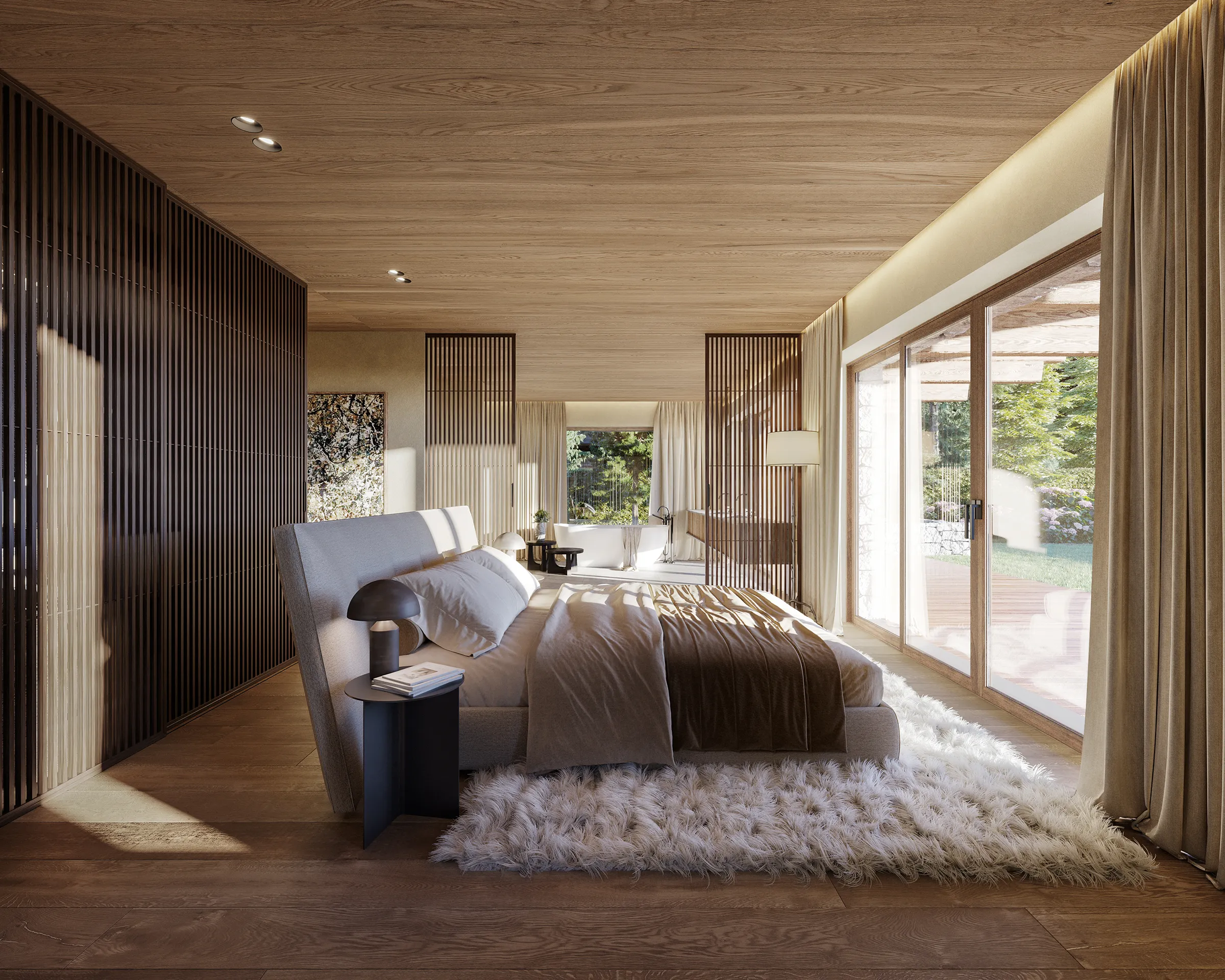Villa Kitzbühel Austria Bedroom Architecture Visualization