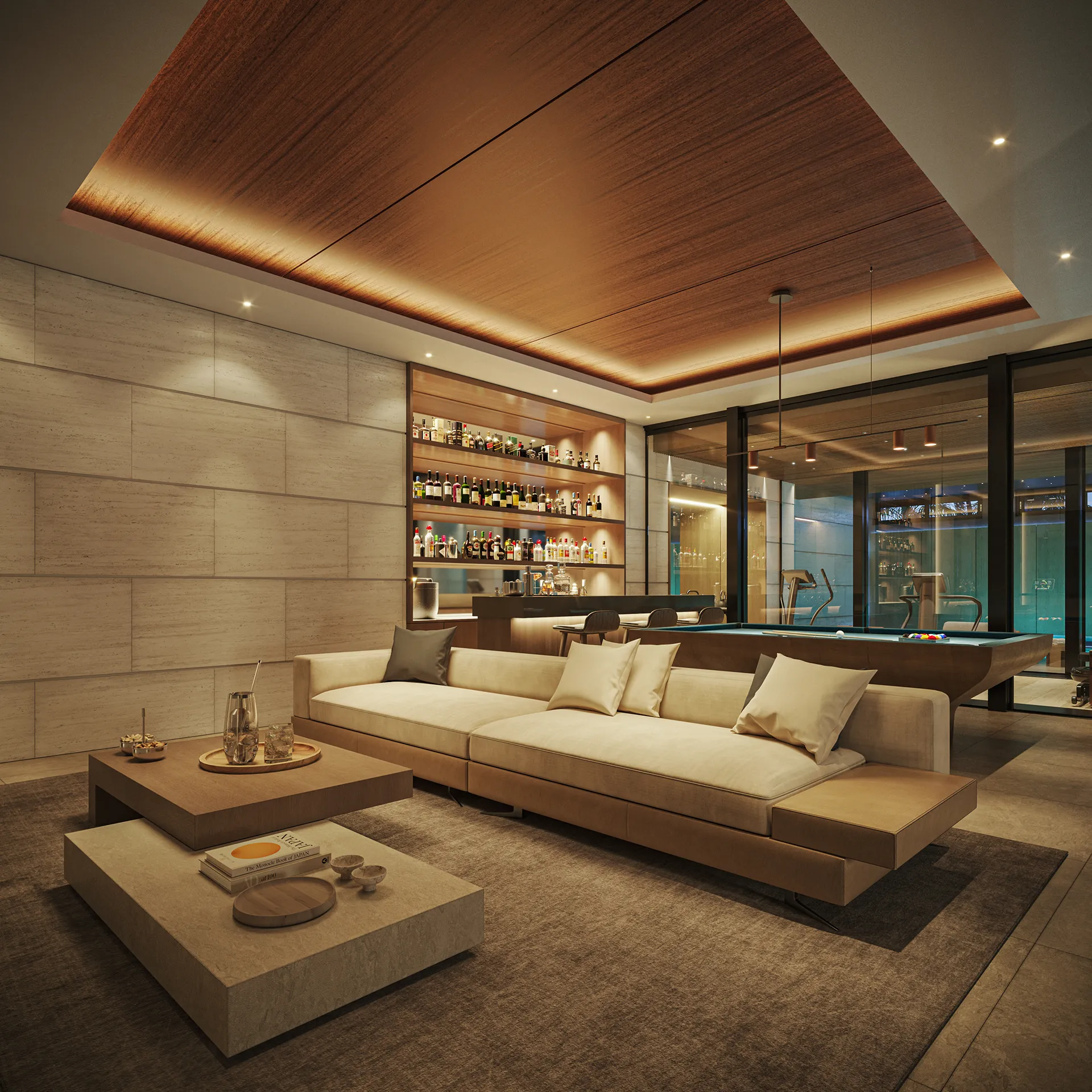 Villa lujo Marbella sala reuniones Inmobiliario cgi