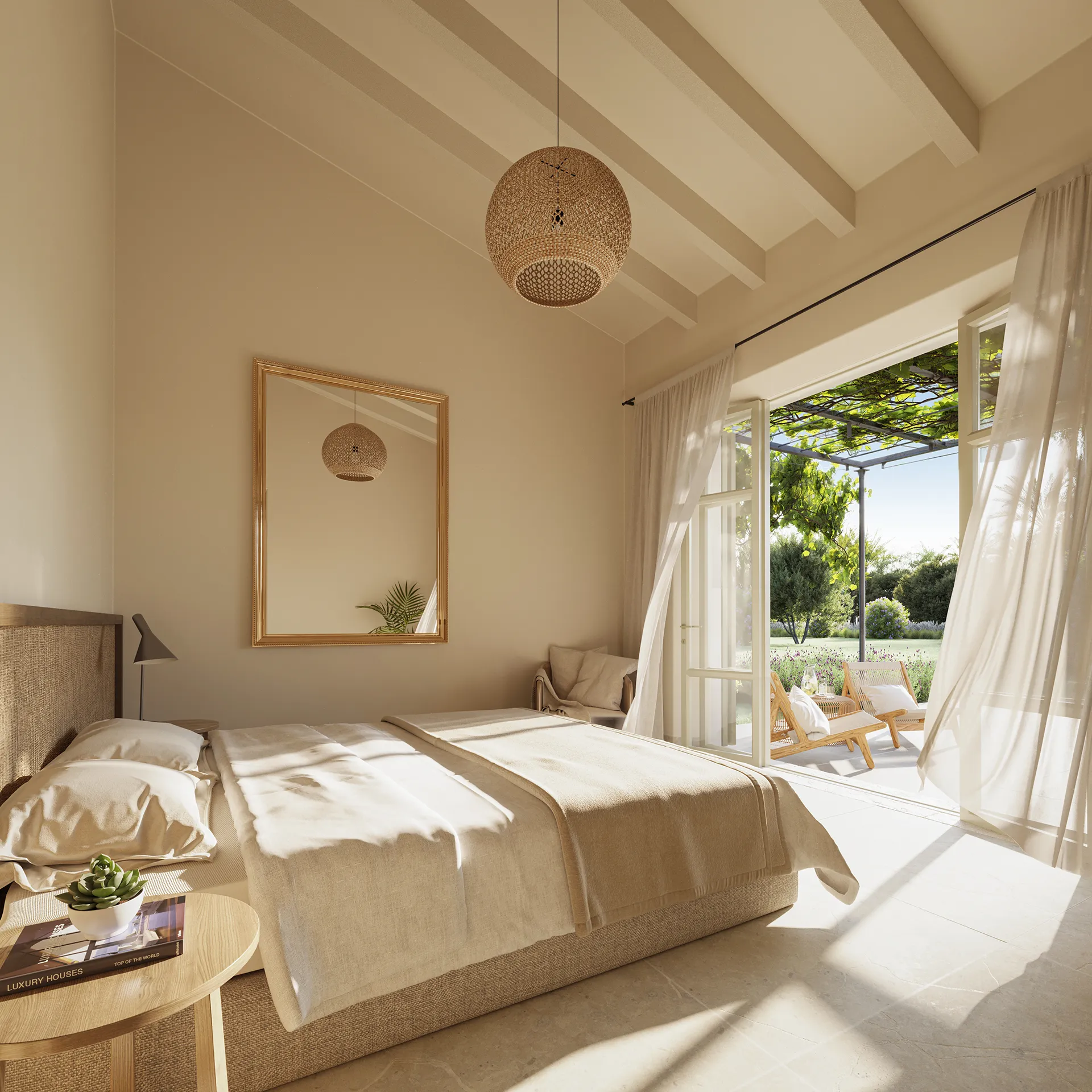 Finca Manacor Mallorca Bedroom Architectural Visualization