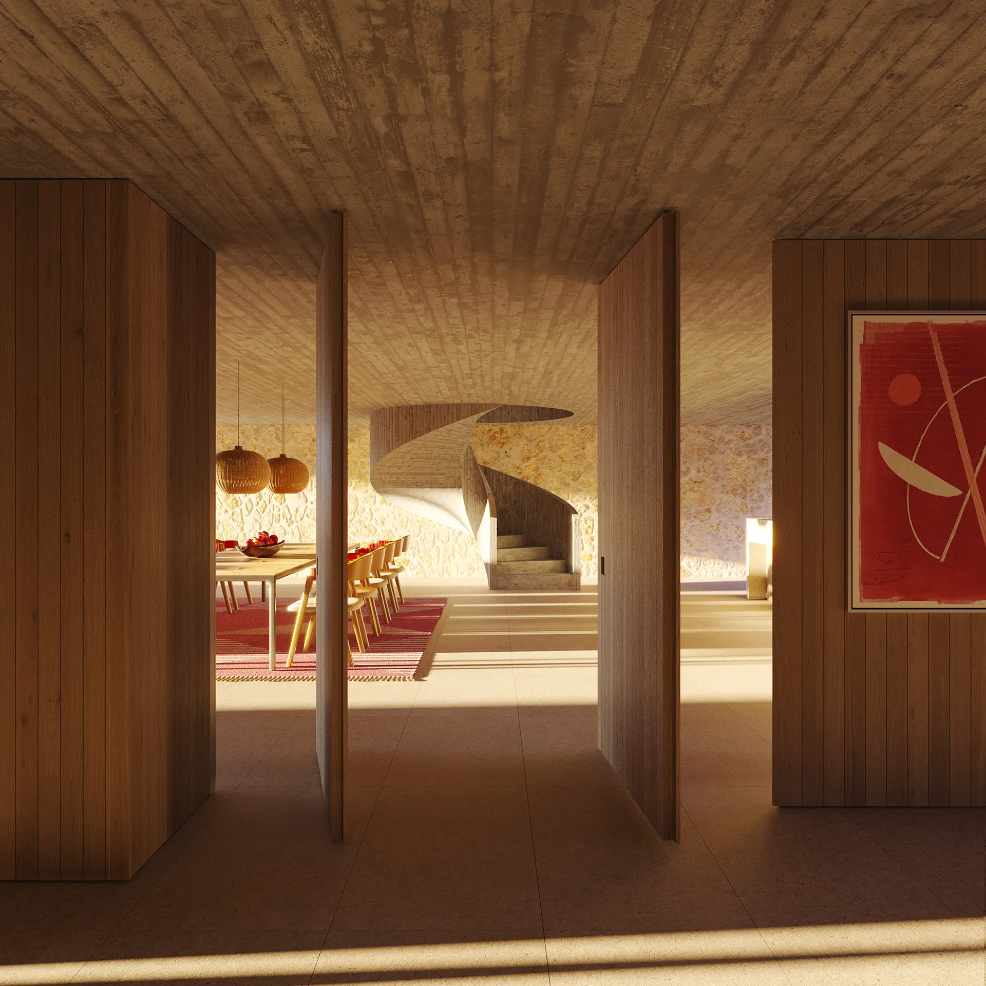 Villa Sabina Estates Ibiza Entrance Real Estate 3D
