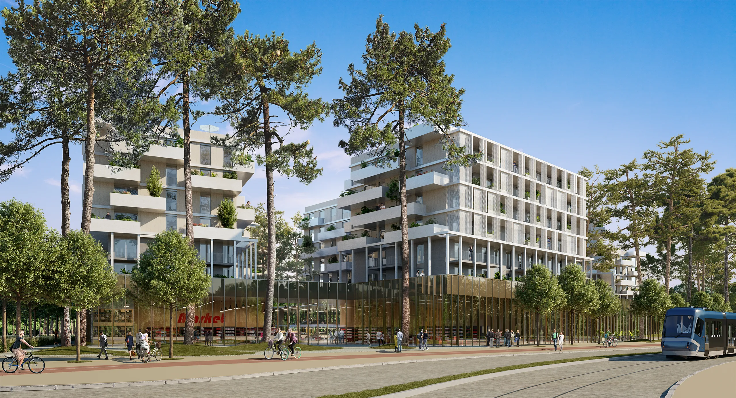 Residences Merignac Merignac France Garden Real Estate Renders