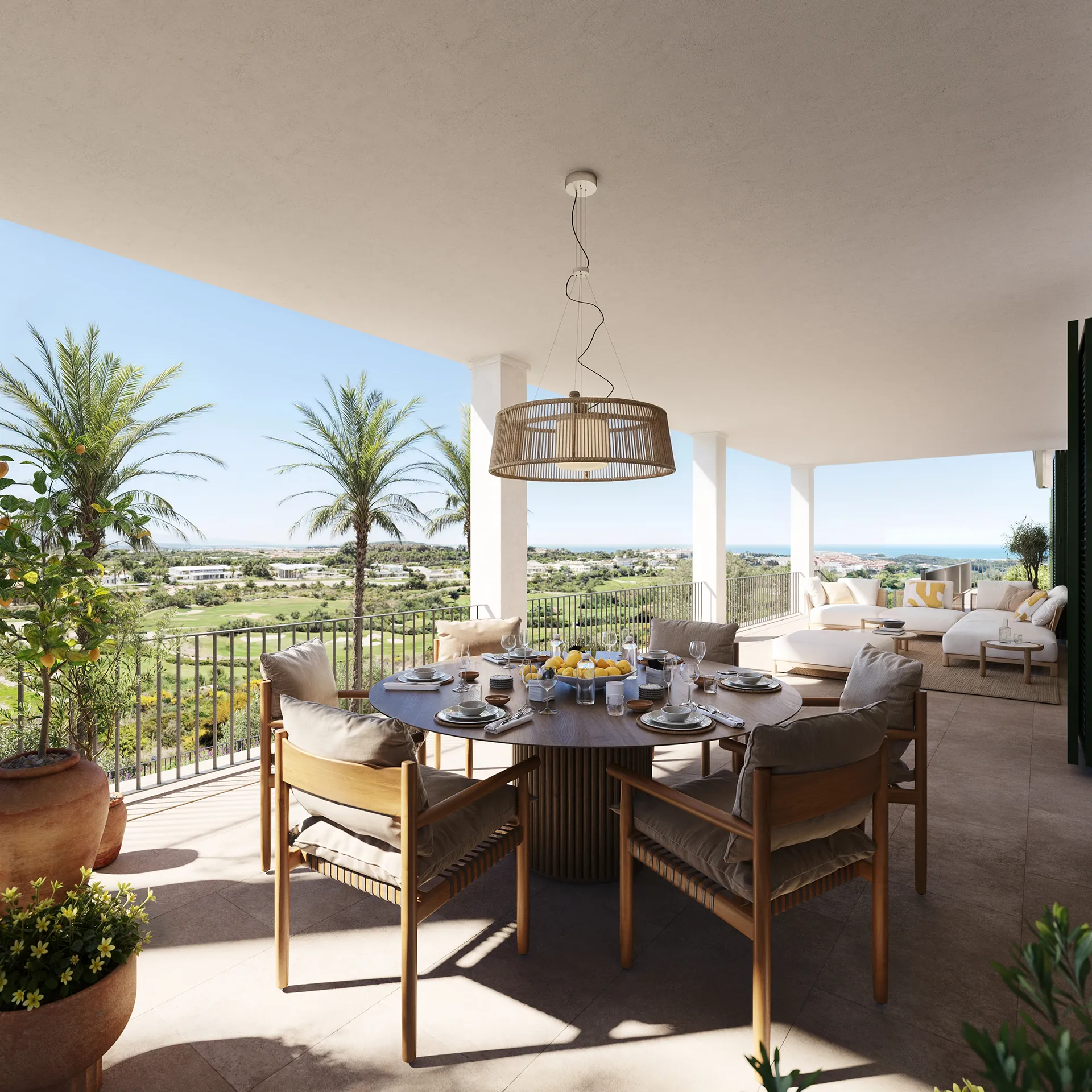 Villa Finca Cortesin Marbella Porch Architectural Visualisations