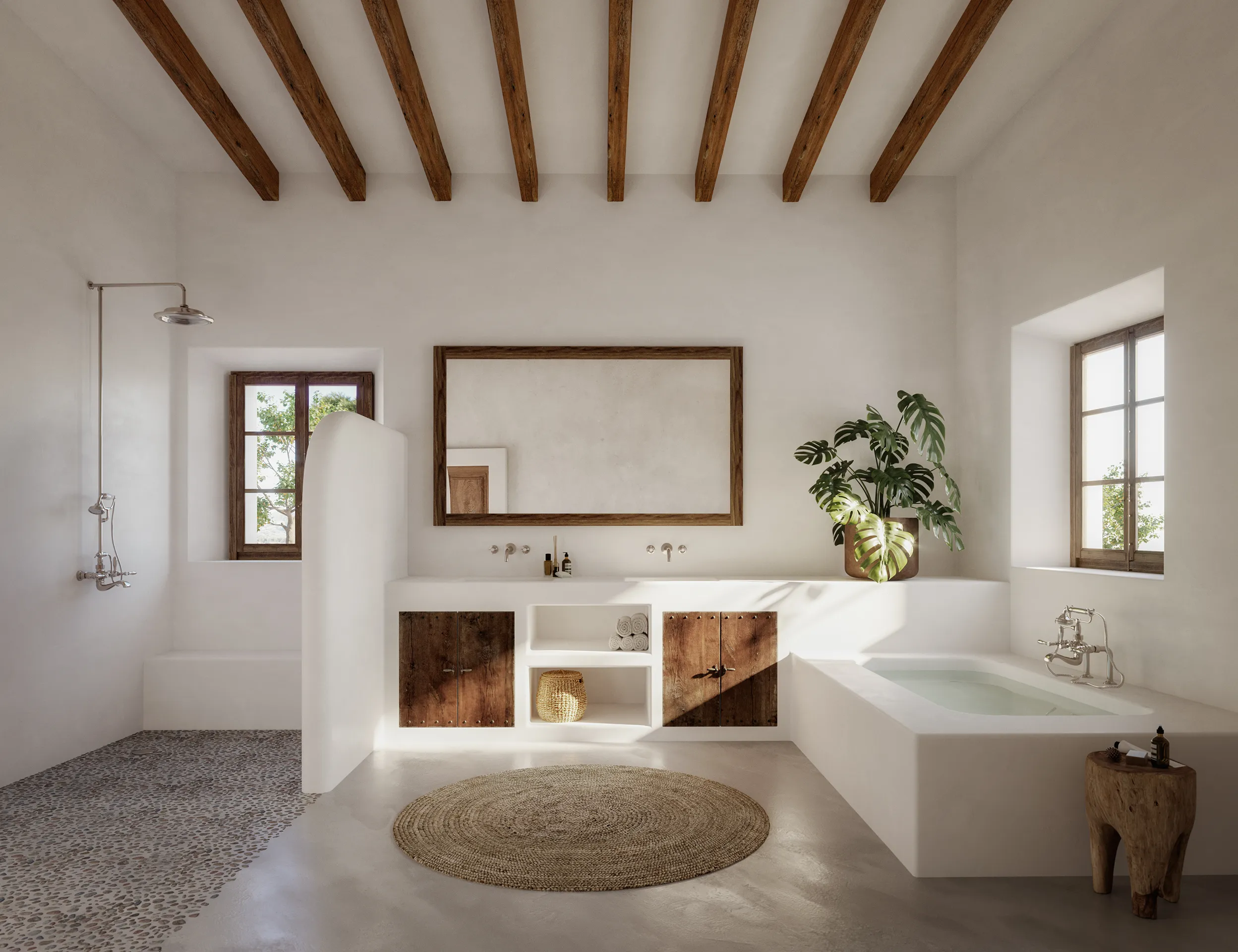 Villa Soller Mallorca Bathroom Architectural Renderings