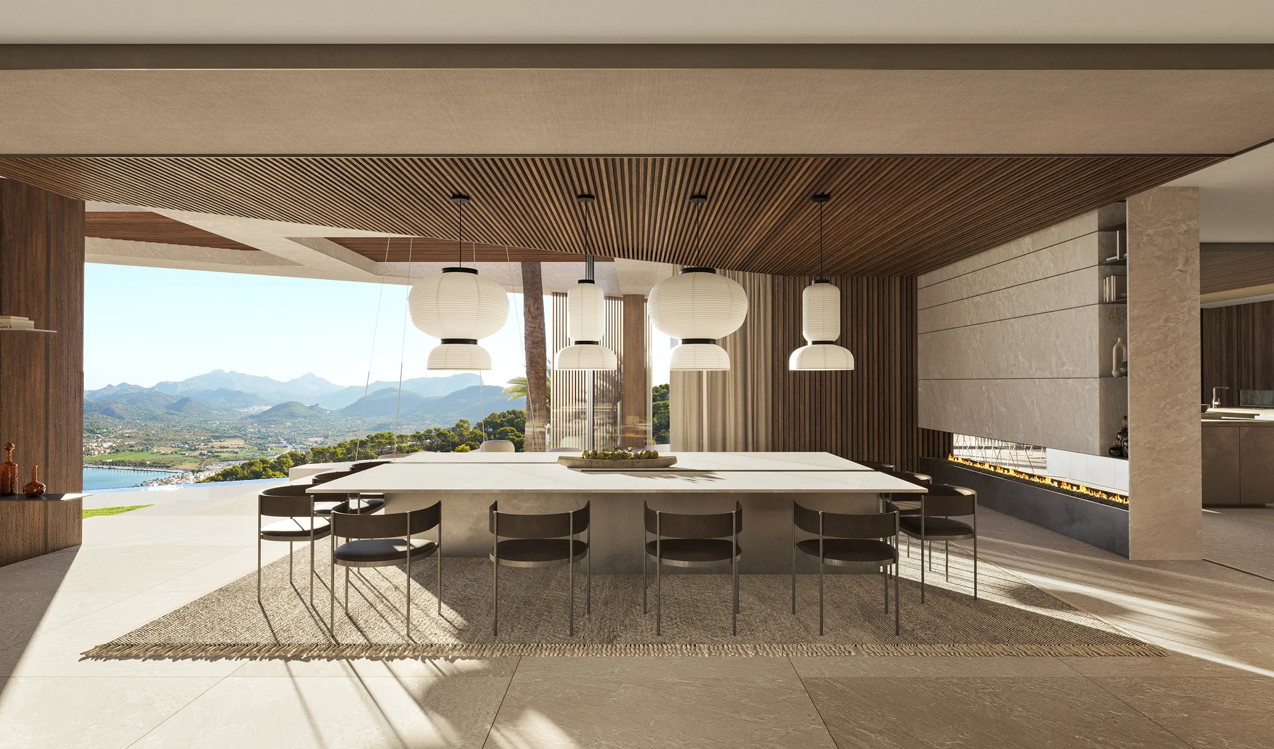 Villa Port Andratx Mallorca Dining Real Estate Visualisation