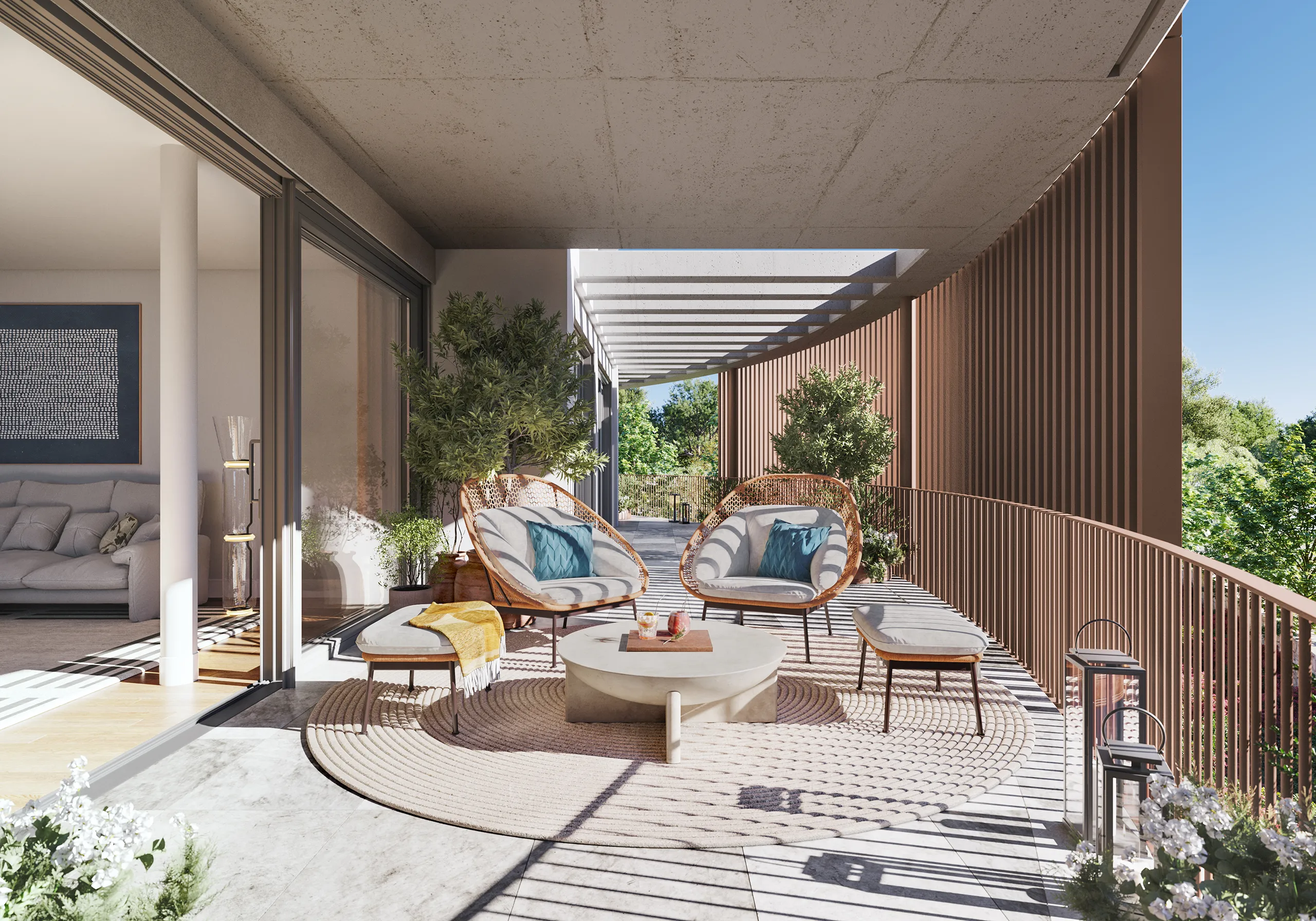 Viviendas Aravaca Madrid Balcon Visualizacion arquitectonicas