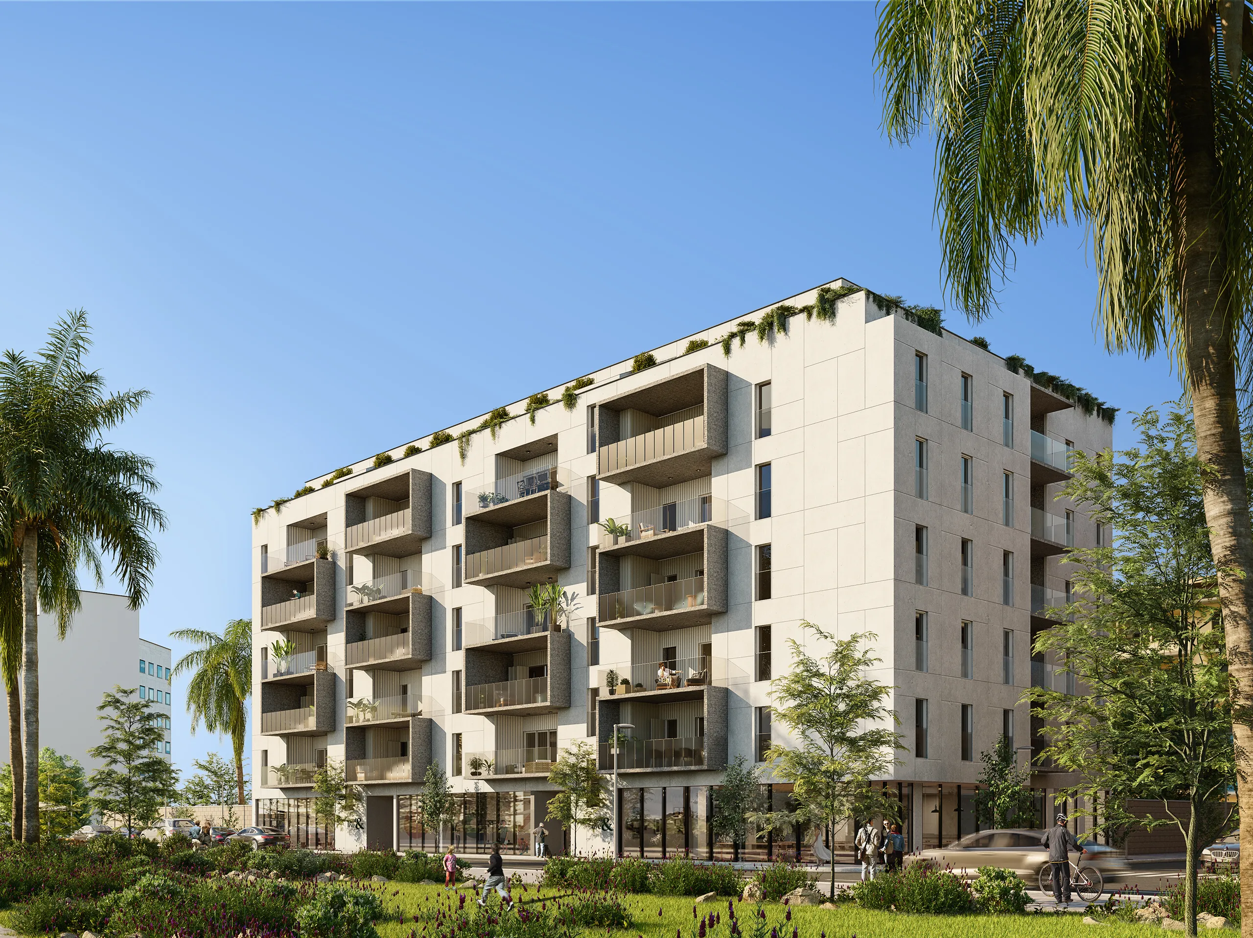 Viviendas Xativa Valencia Fassade eye level 3D Real Estate