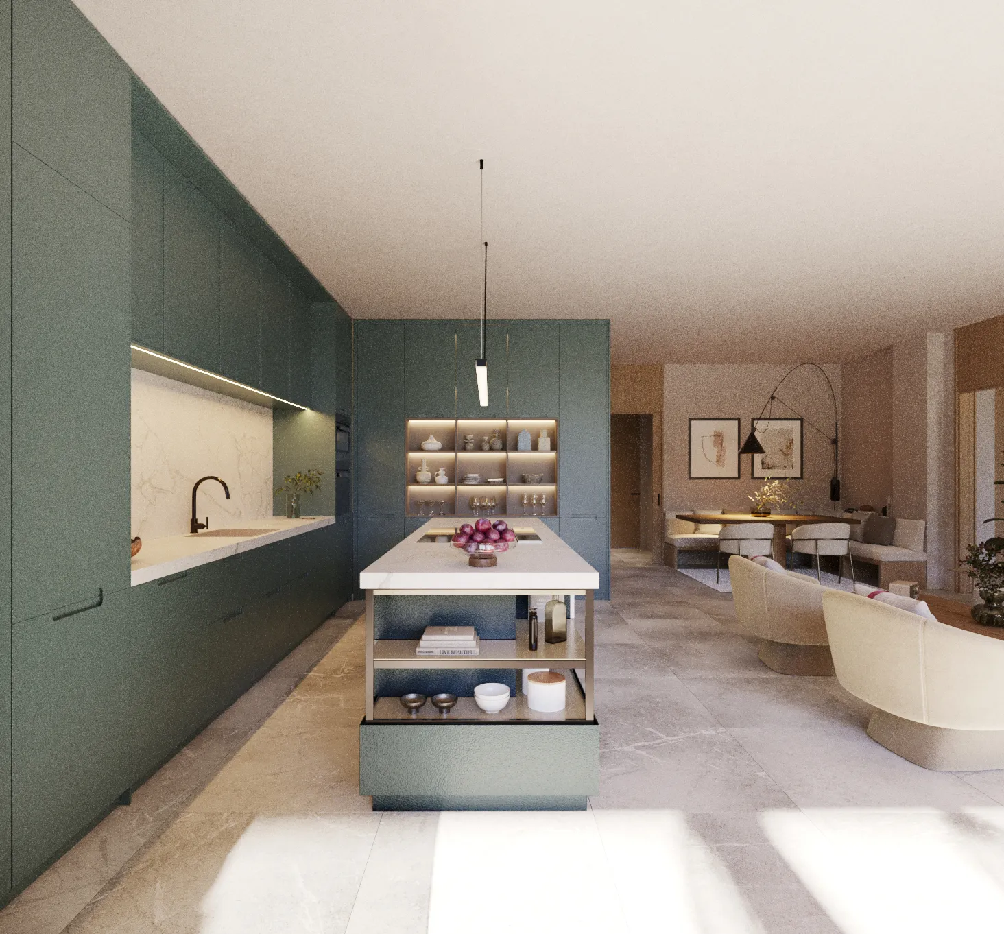 Ciudad Jardin Apartments Mallorca Kitchen Architectural Virtual Tour