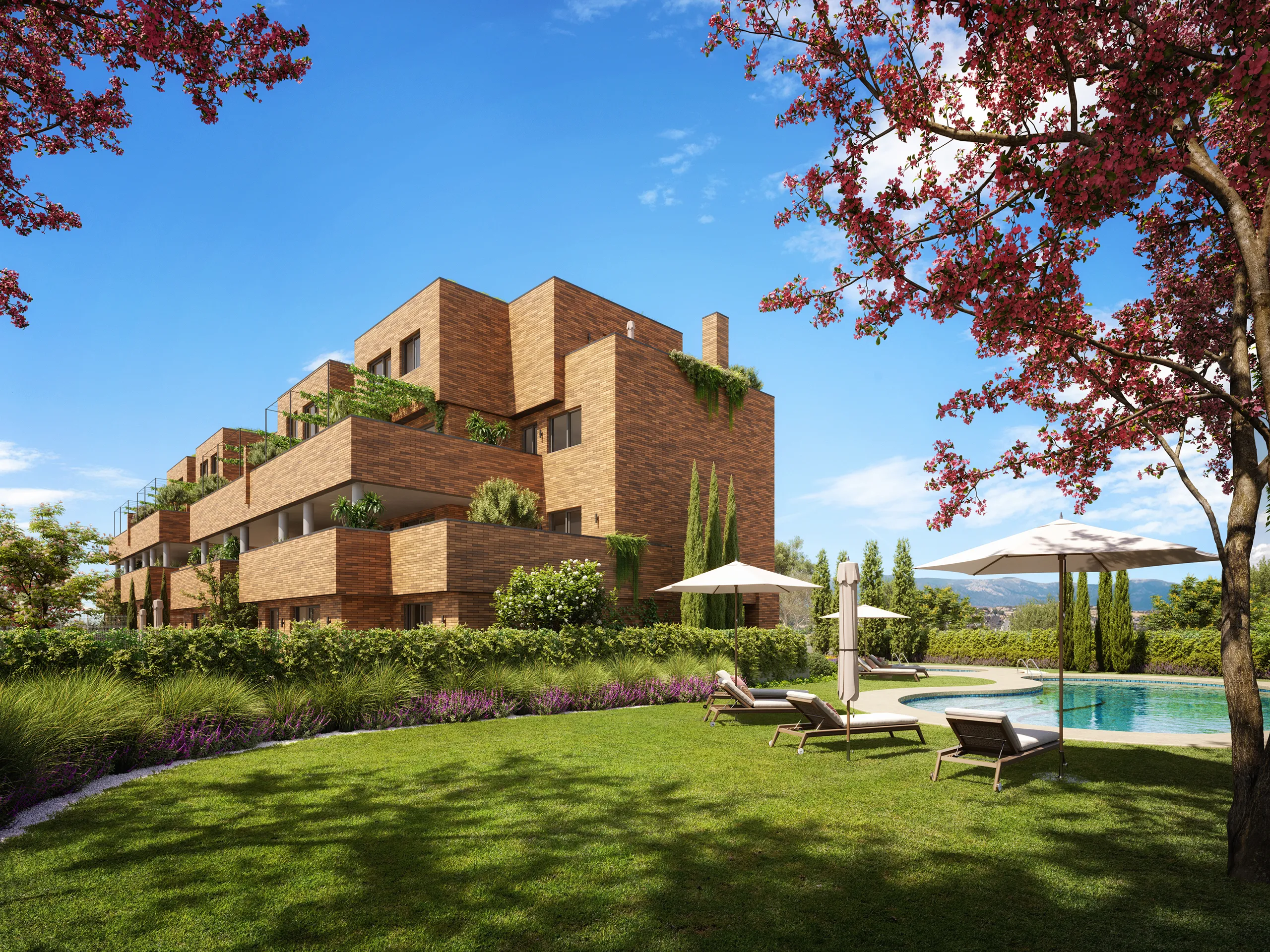 Ilex Piso Colmenar Viejo Madrid Fassade eye level architectural cgi