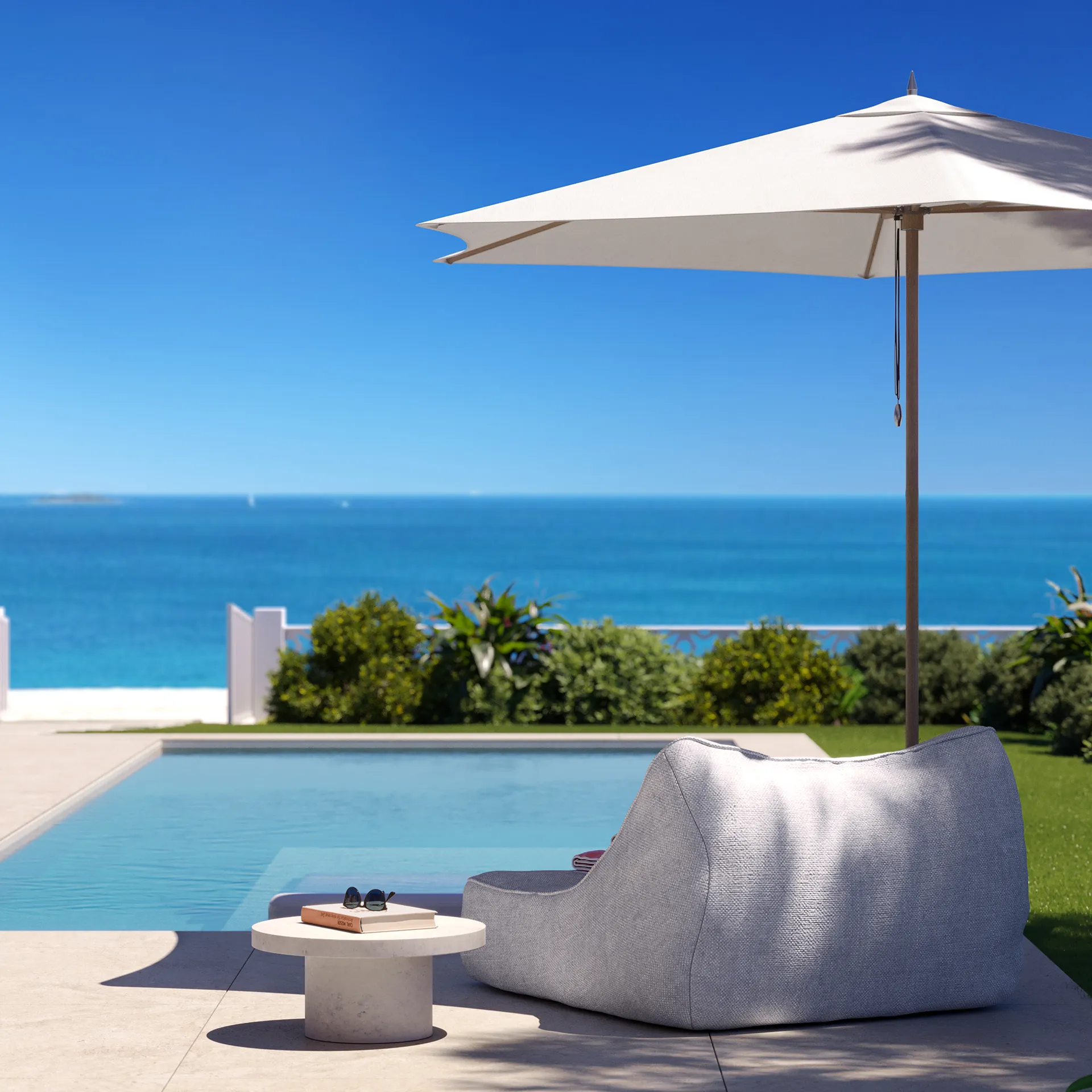 Villa Alcudia Mallorca Pool Hyperrealistic Visualization
