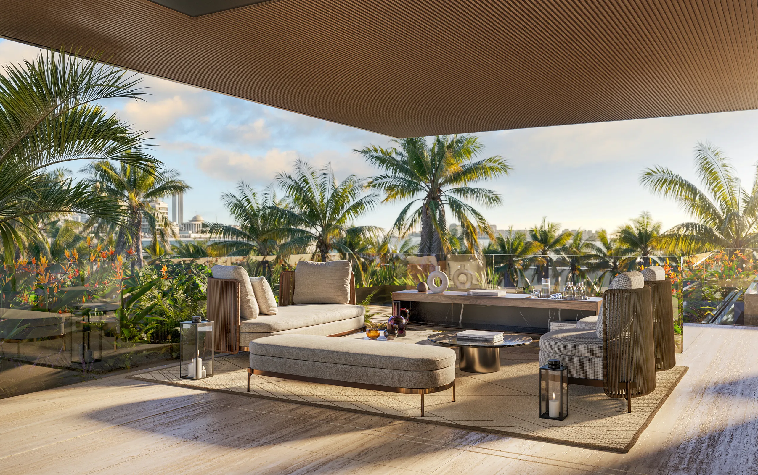 Villa La Mer Dubai terraza Branding Inmobiliario Vr