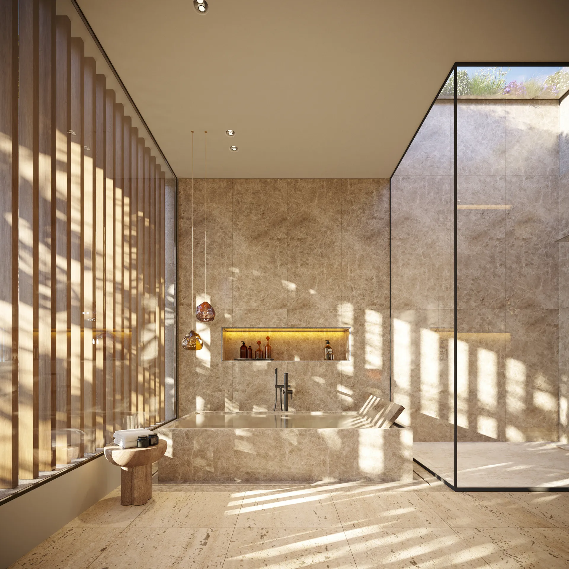 Villa Maravant Andratx Mallorca Baño Renders arquitectura