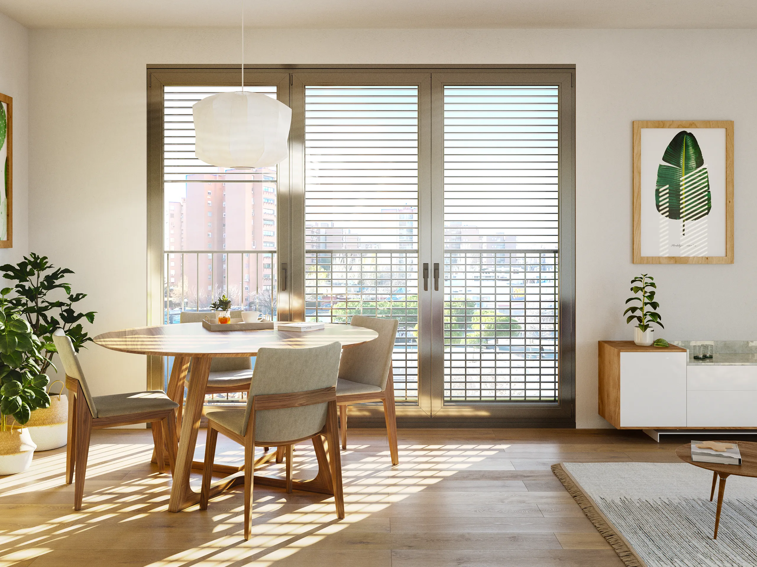 Viviendas Coslada Madrid Dining Architectural Renders