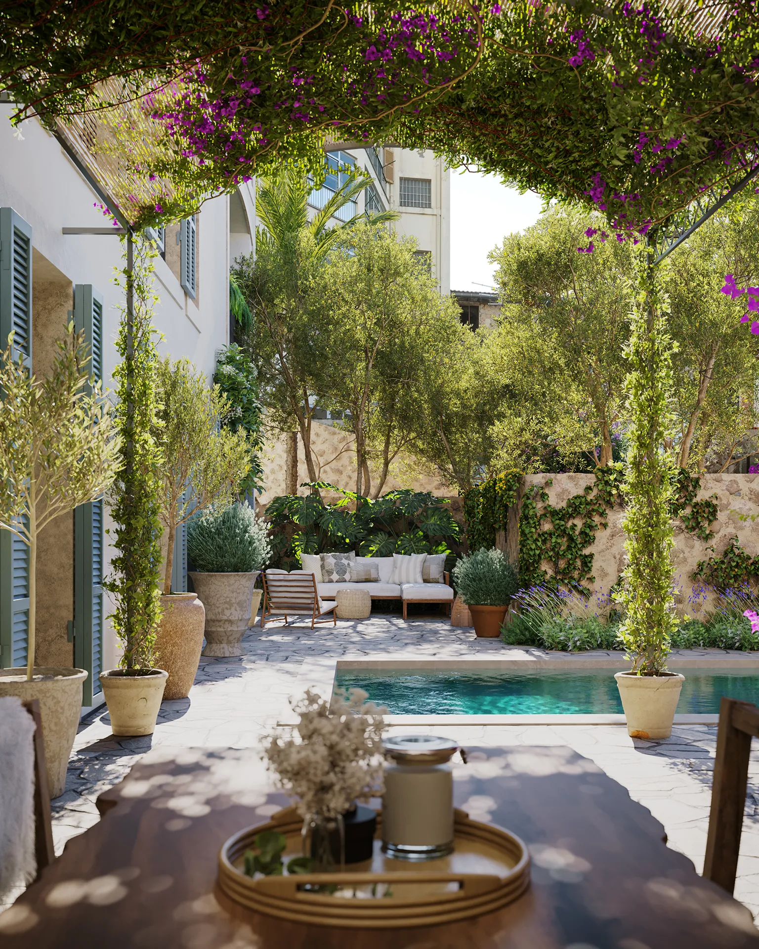 Cas Traginers Apartments Soller Mallorca Pool 3D Real Estate
