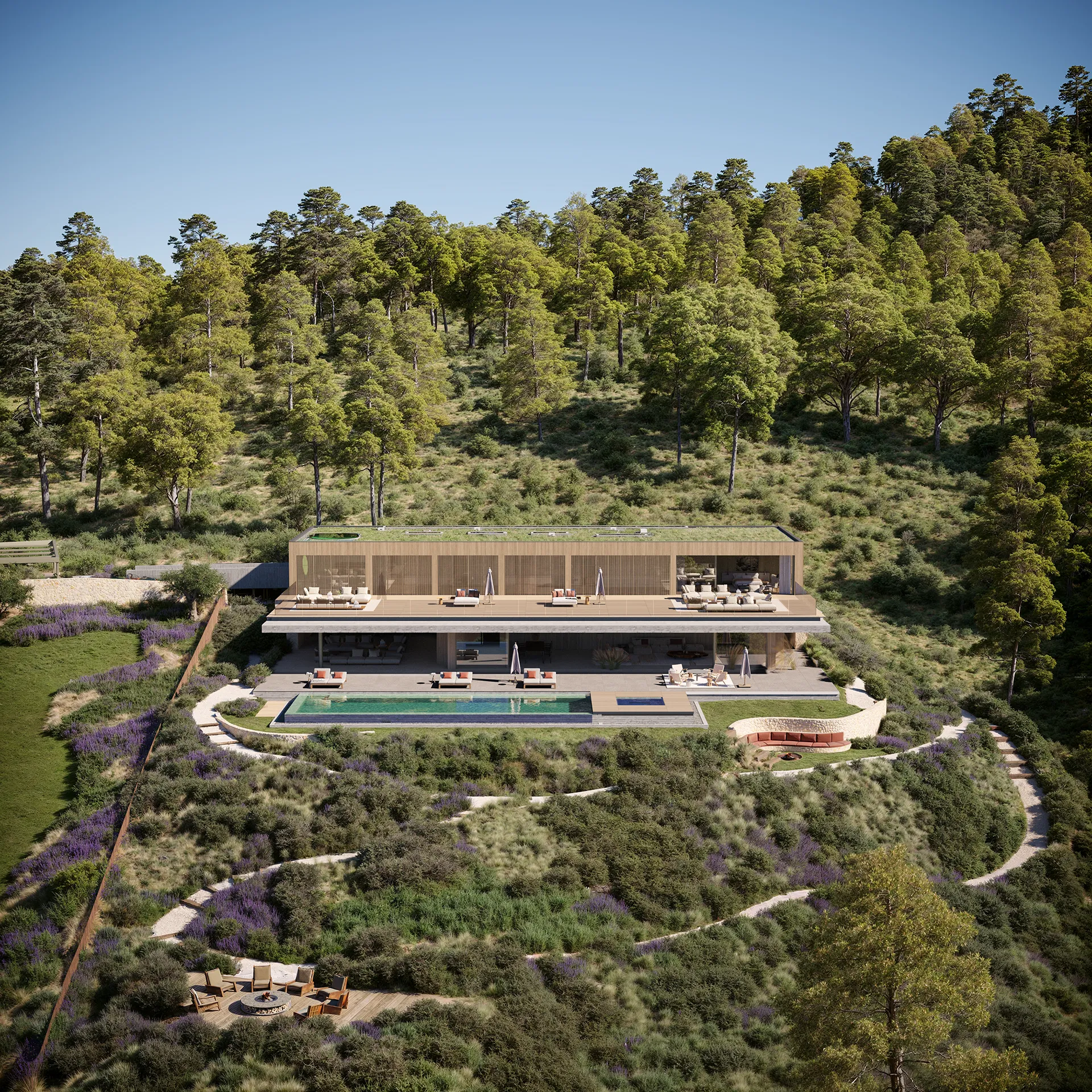 Villa Sabina Estates Ibiza Aerial view Real Estate Virtual Tour