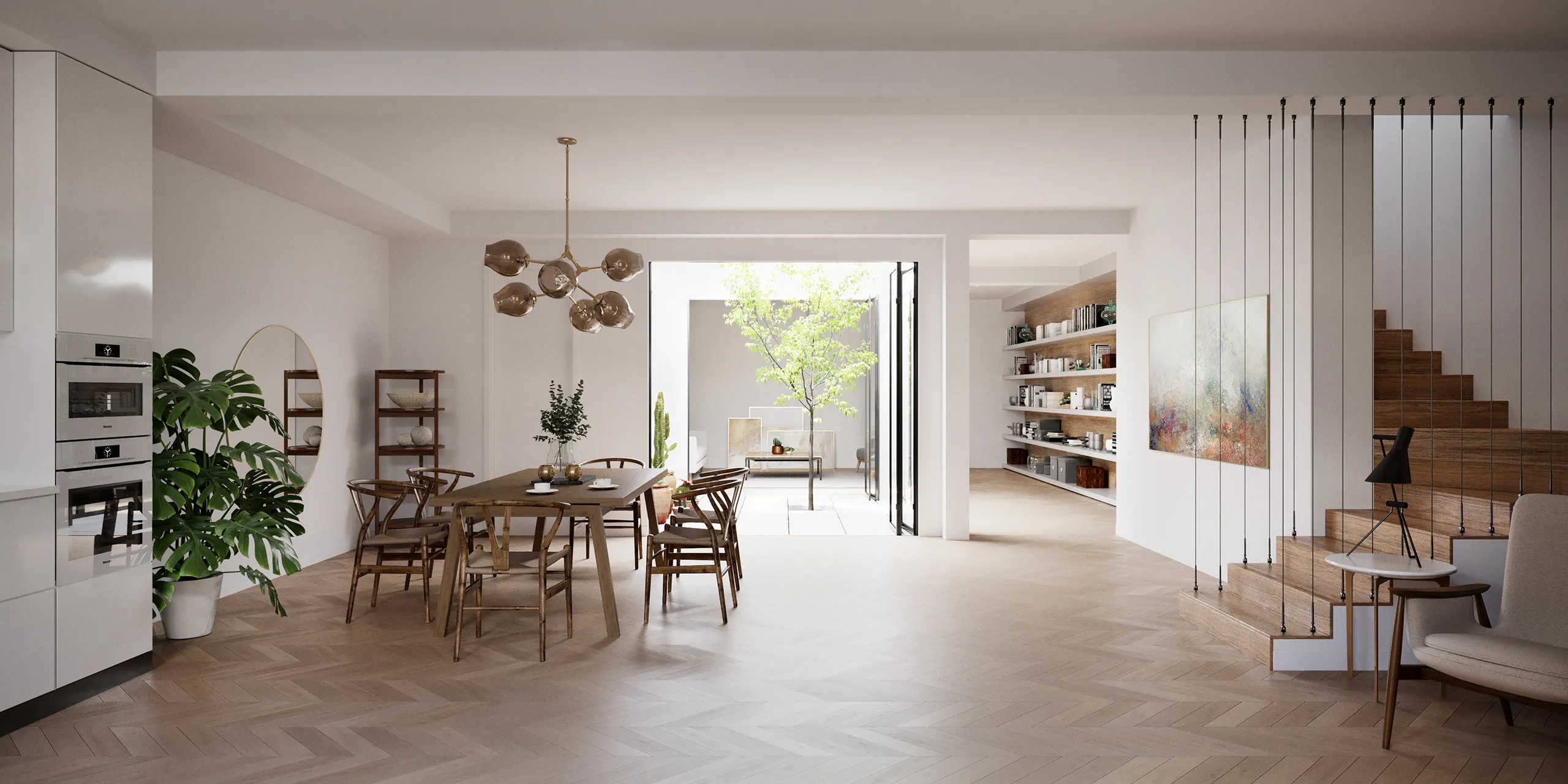 Dos Pisos Dos Hermanas Sevilla Dining photorealistic rendering