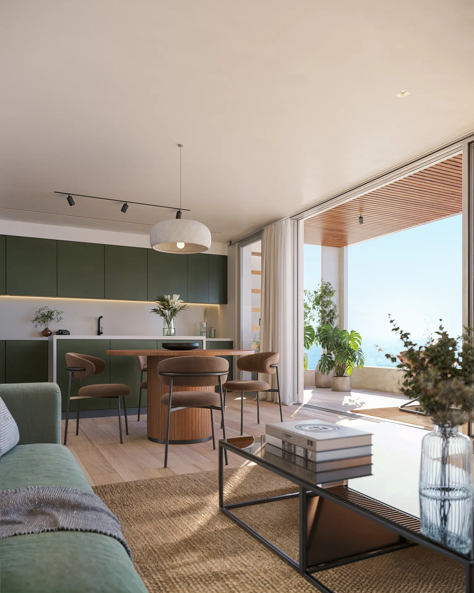 Viviendas Masnou Barcelona cocina fotorrealismo CGI