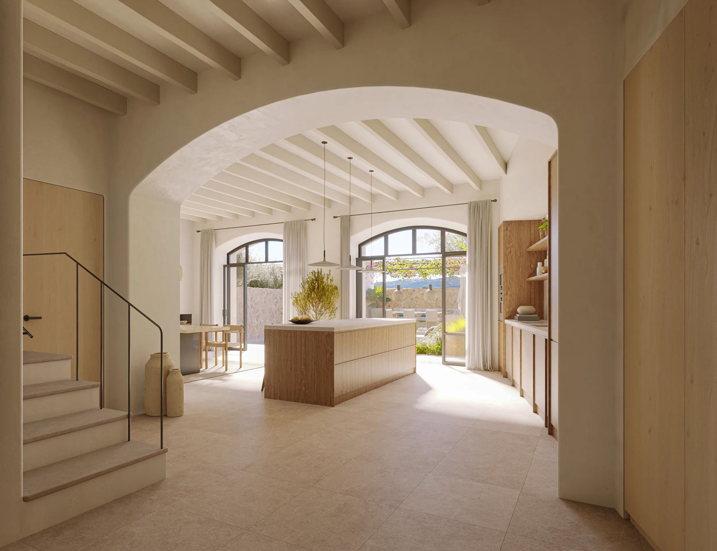 Casa Mallorca Entrada Inmobiliario renders