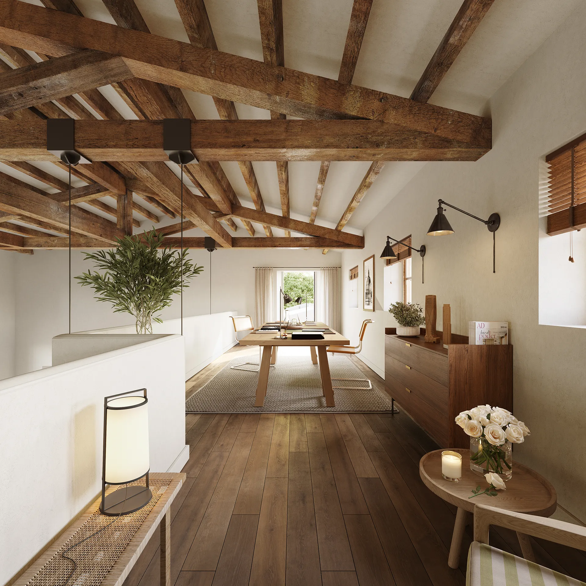 Finca Soller Mallorca Dining Photorealistic Rendering