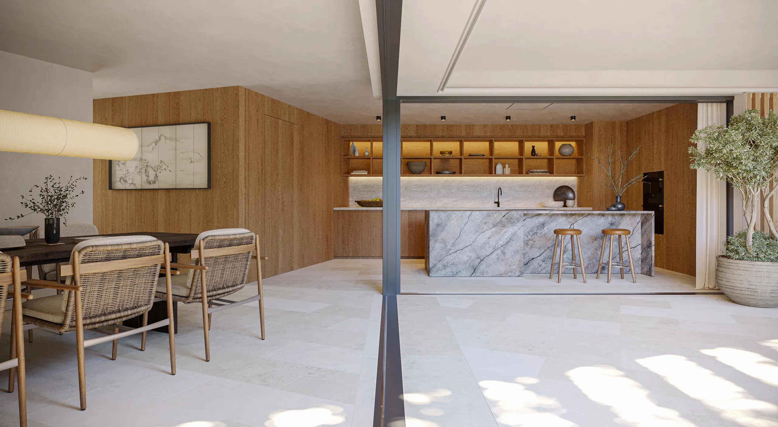Villa Cap Martinet Ibiza Kitchen 3D Photorealism