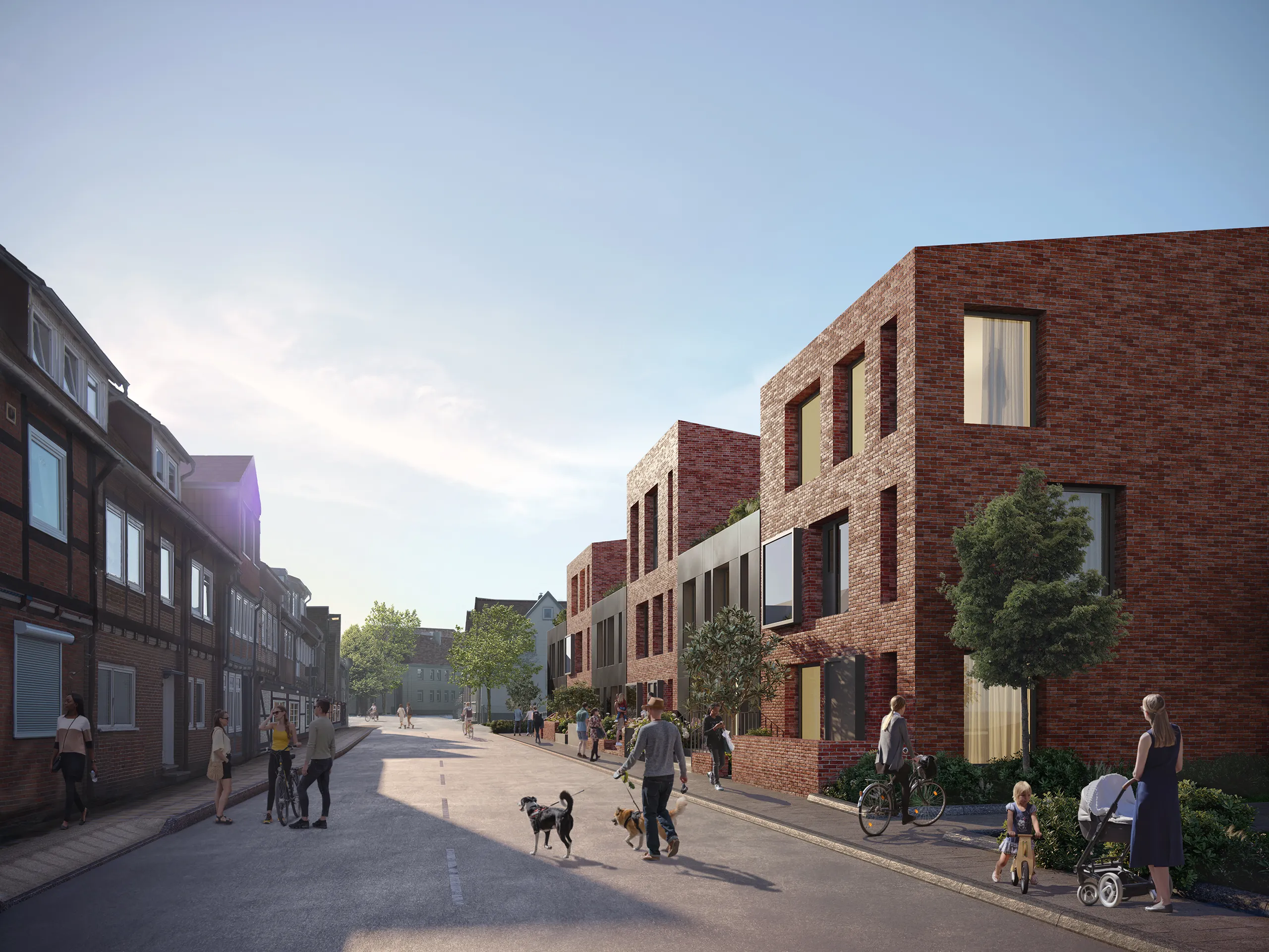 Housing Nordwall Germany Fassade eye level Architectural Renders