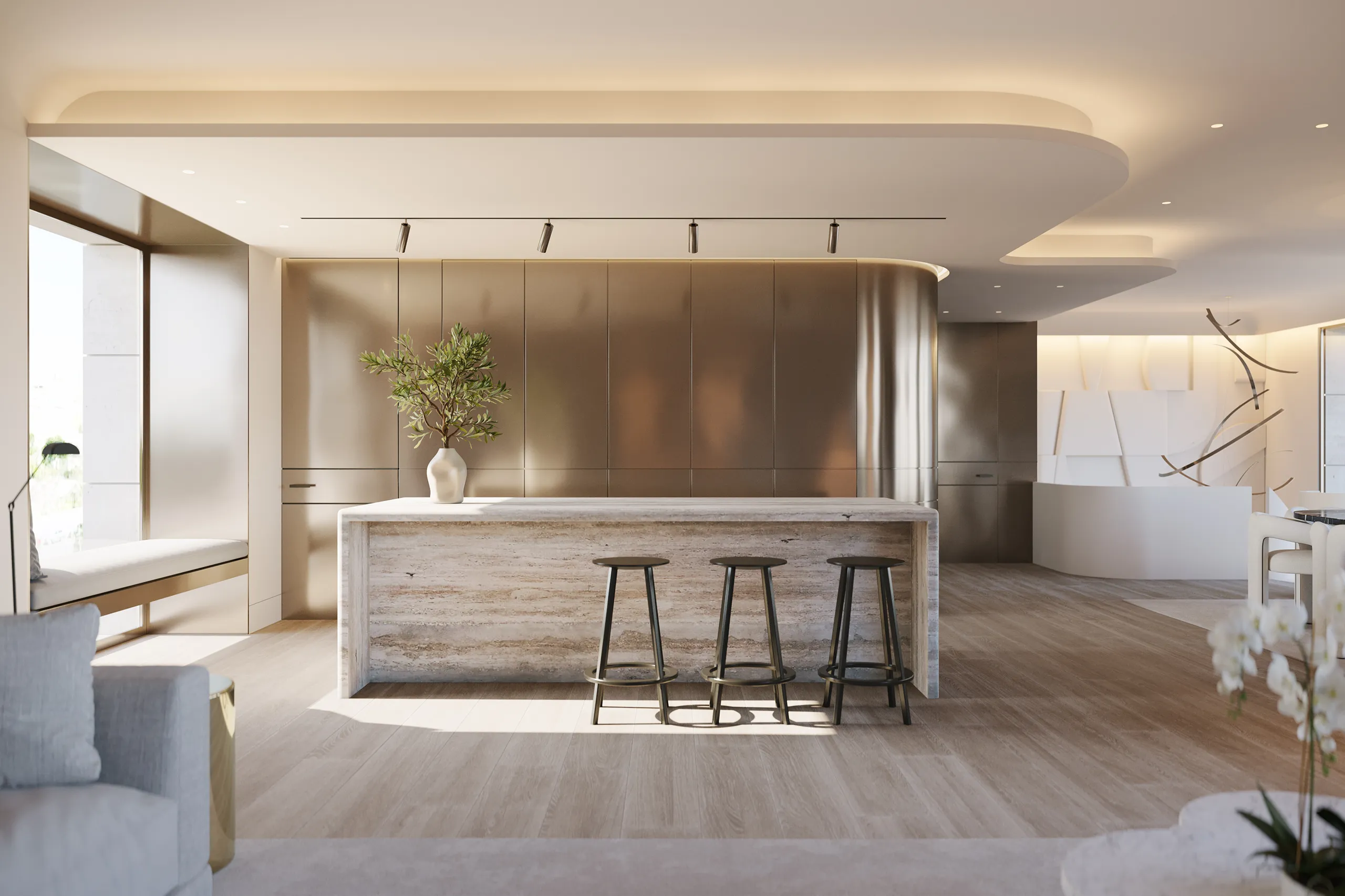 Viviendas Luxury Madrid Pool Architectural Renders
