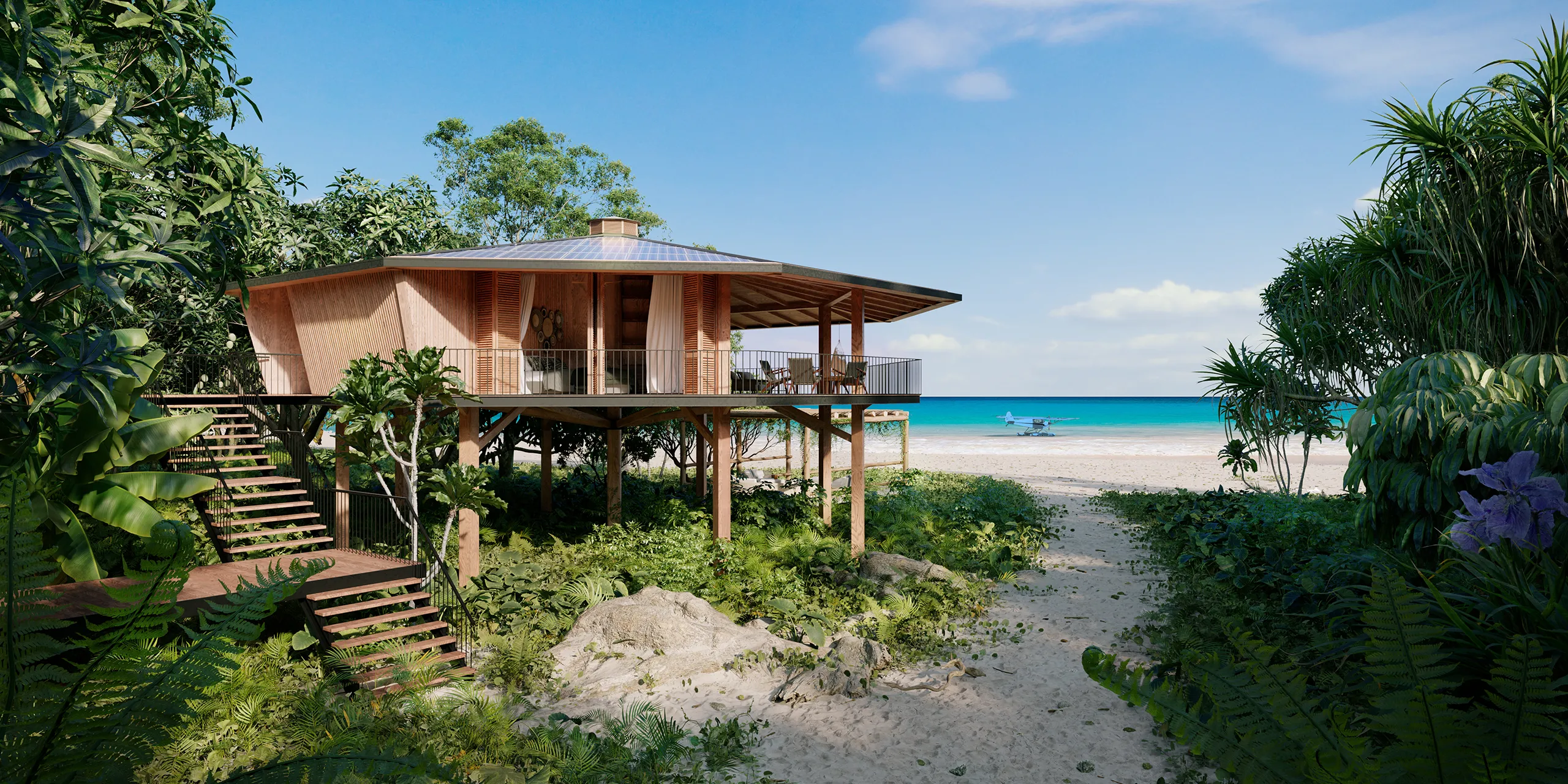 Masterplan Zanzibar Zanzibar Fassade eye level Architecture Cgi