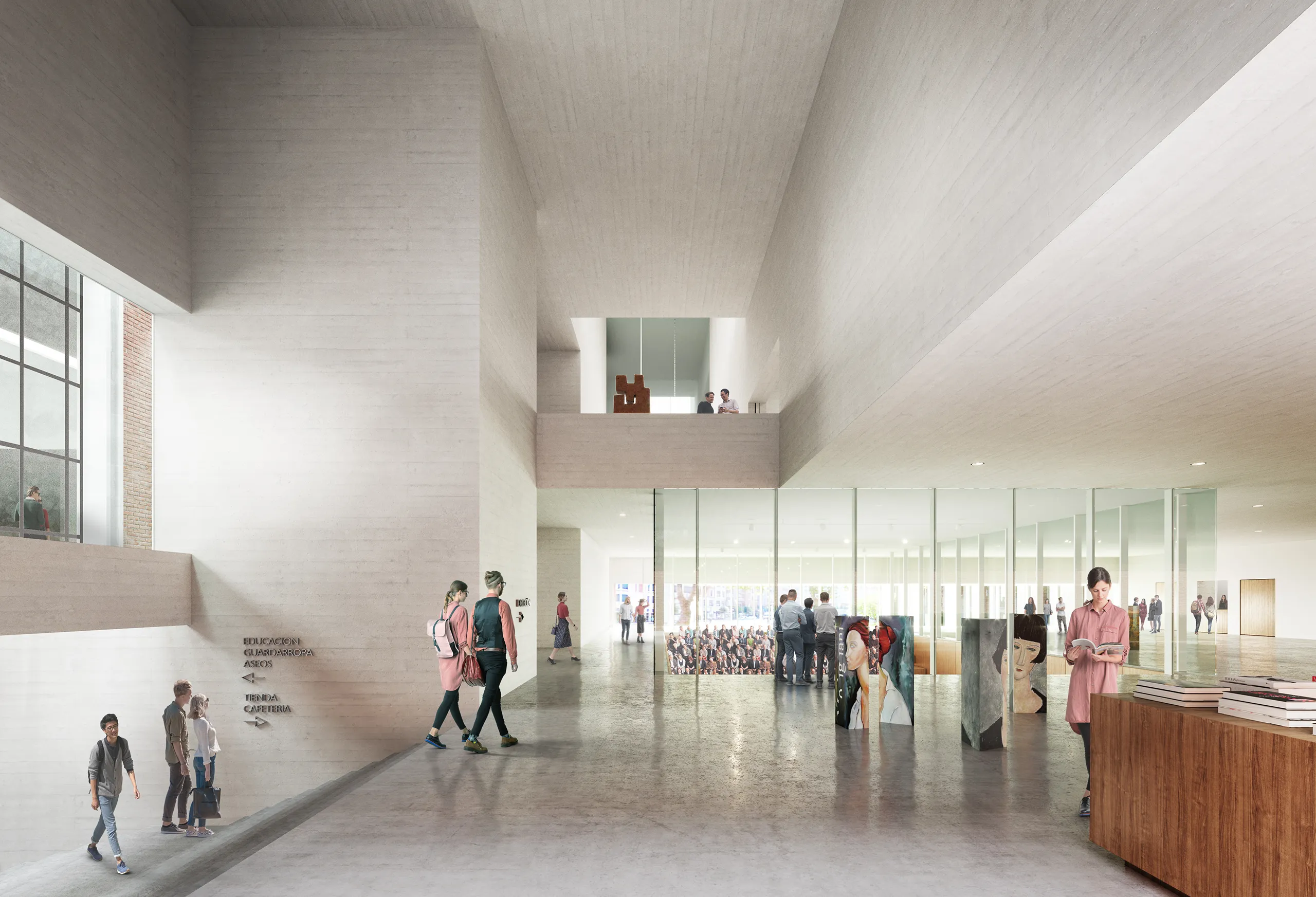 Mba Bilbao Museum Bilbao Common Areas Rendering of Architecture