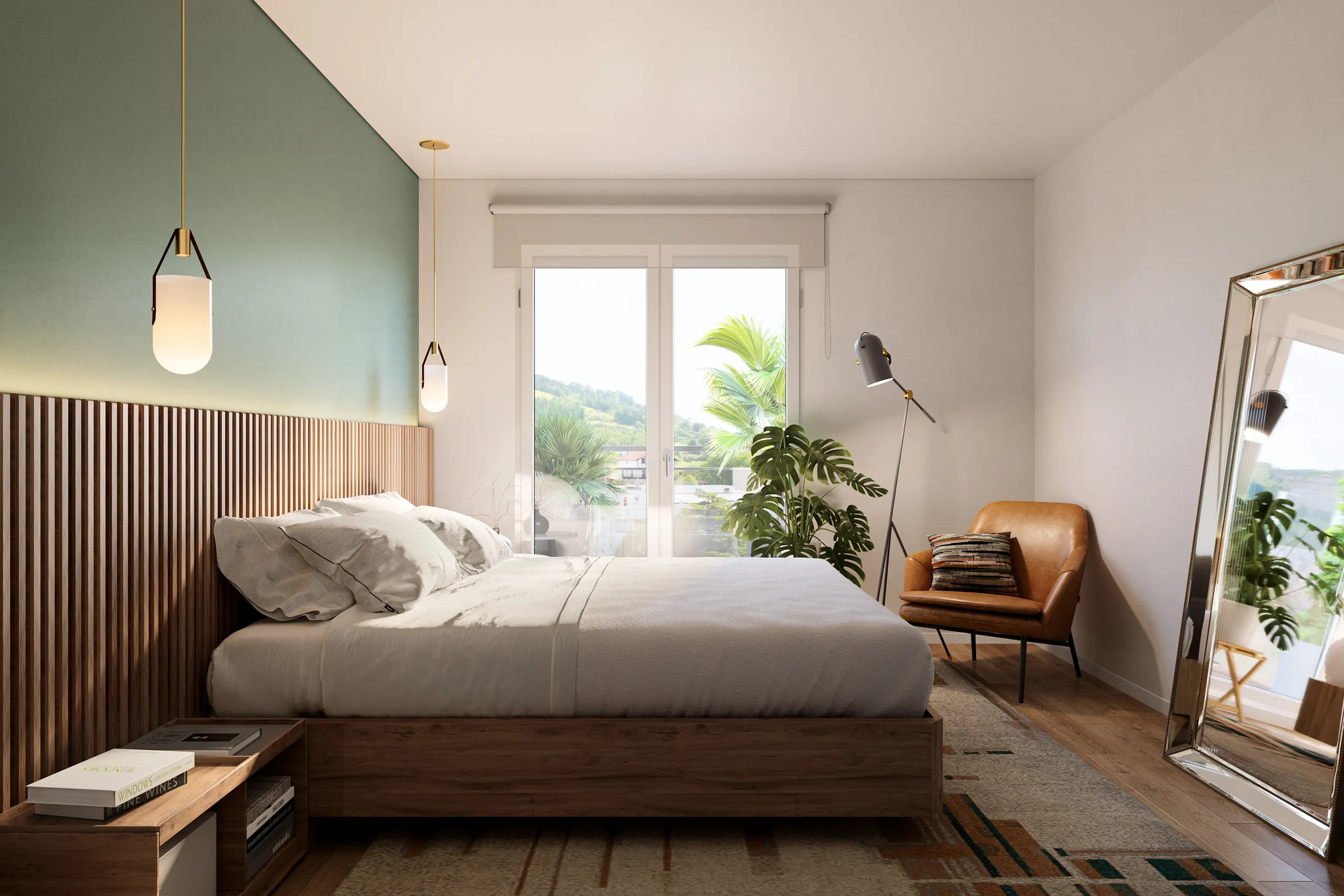 Viviendas Andoain San Sebastian Dormitorio 3d arquitectura