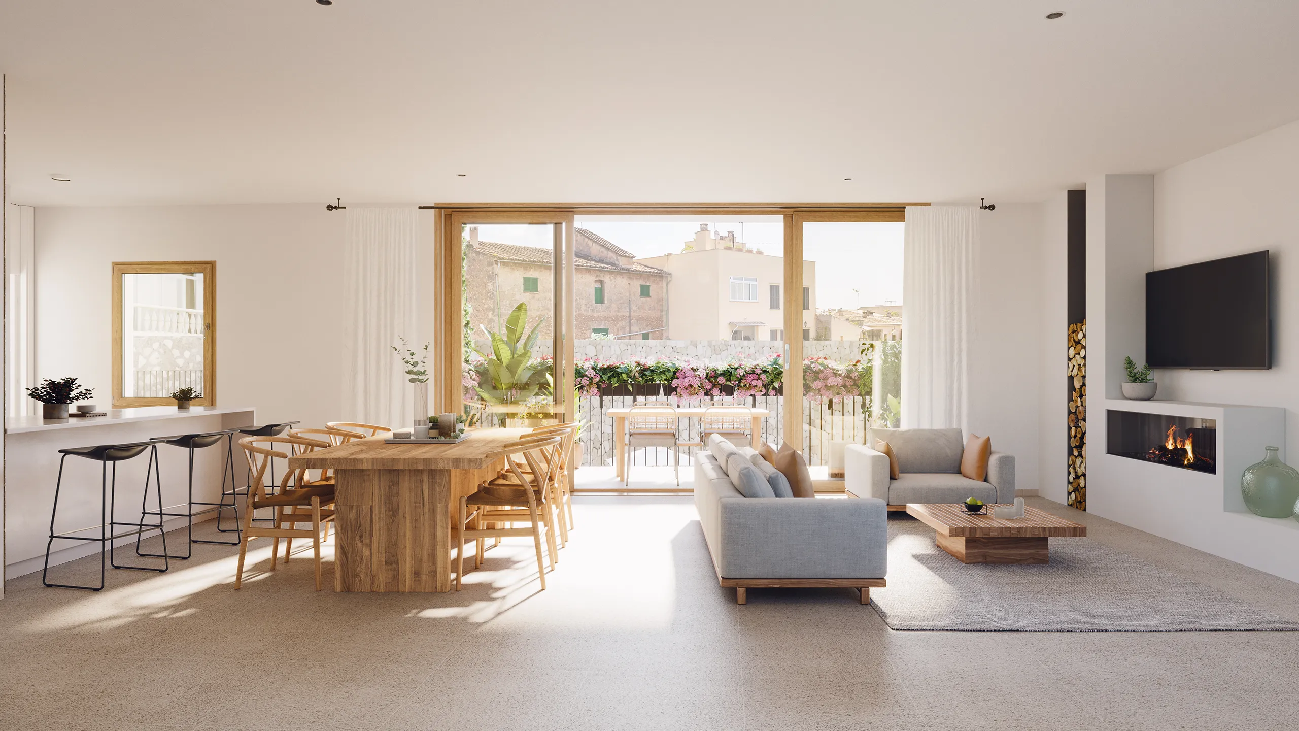 Apartments Sta Maria Mallorca Living 3D Architecture