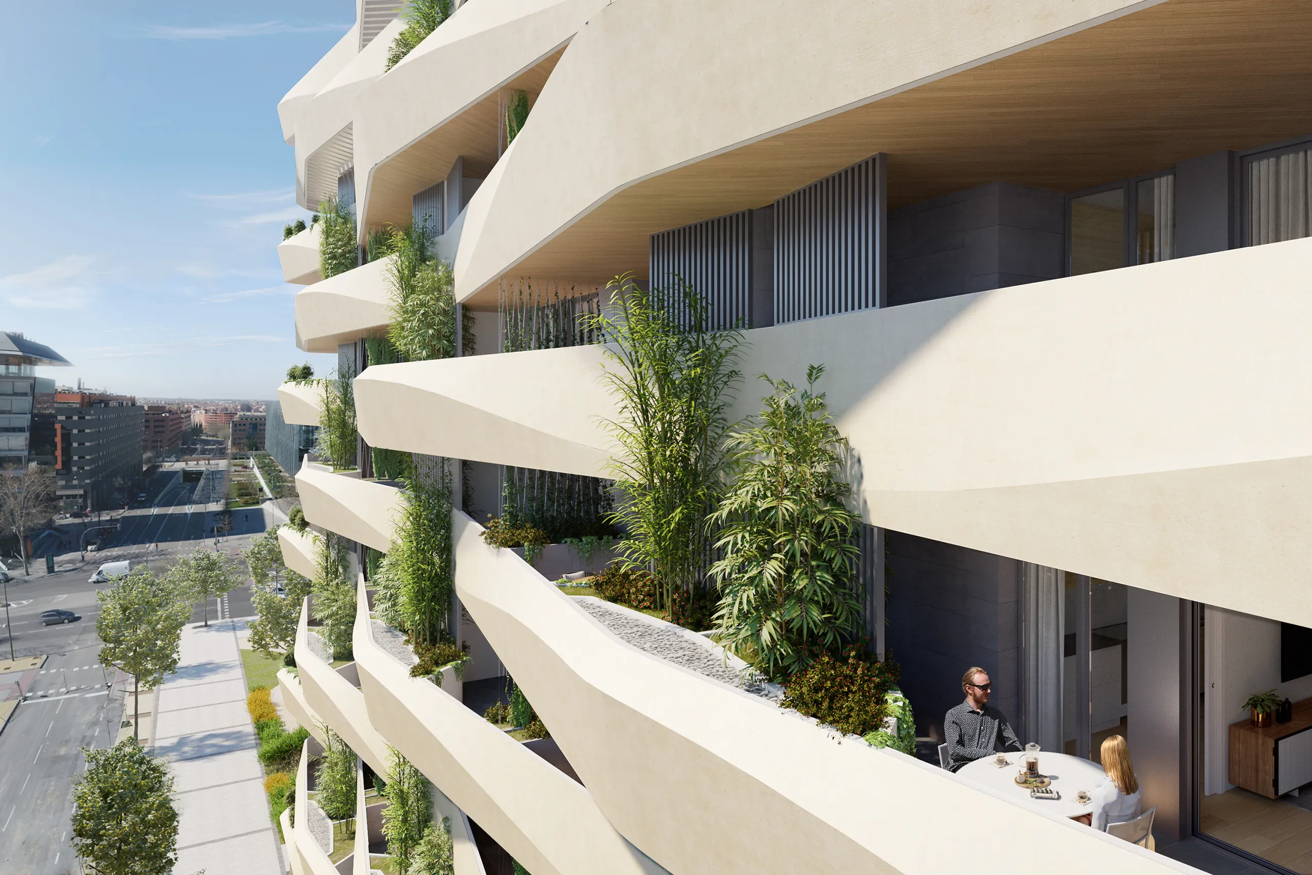 Mendez Alvaro Piso Madrid Madrid Fassade eye level Hyperrealistic Rendering