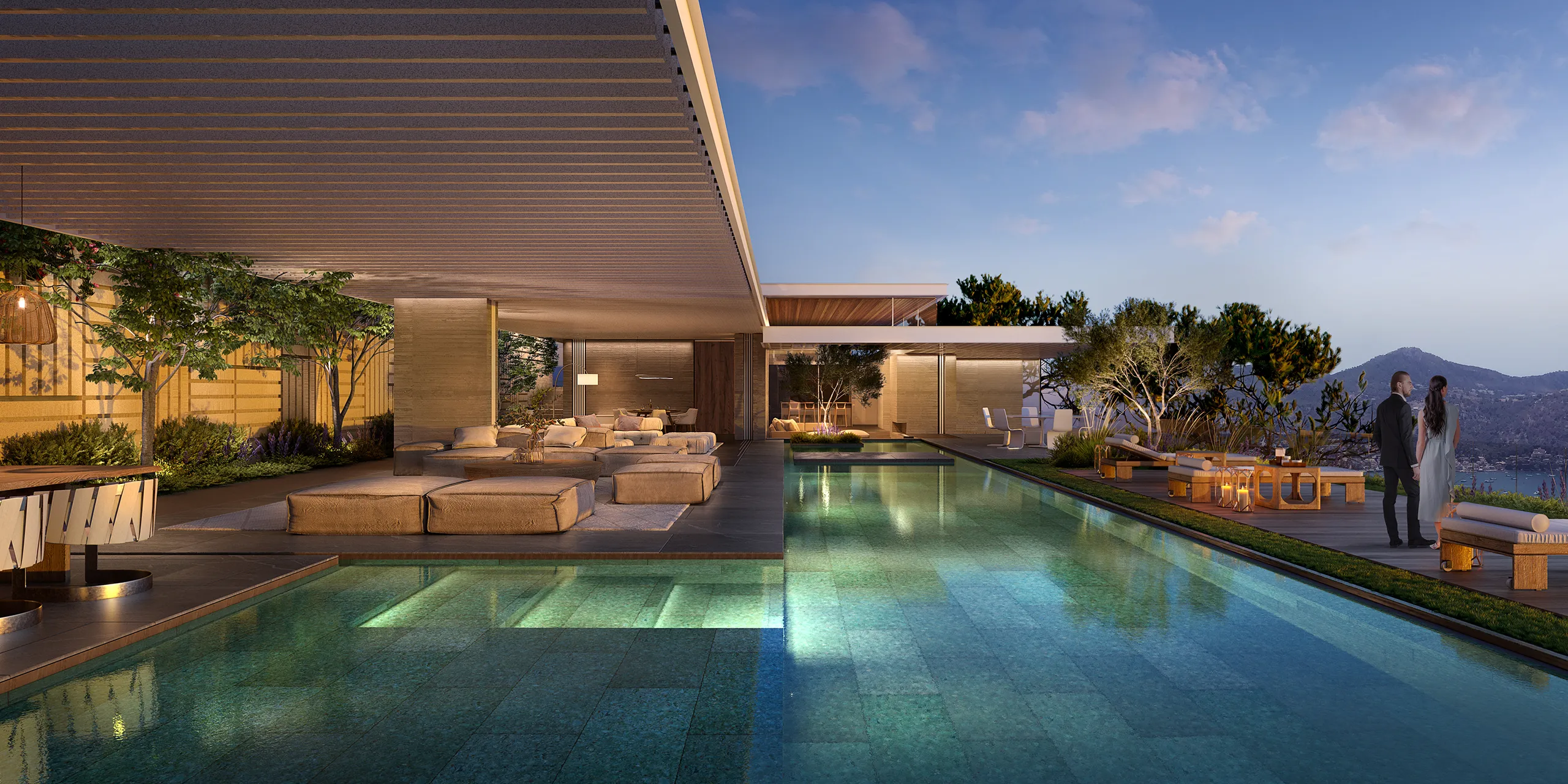 House Switzerland Pool Architectural Visualization