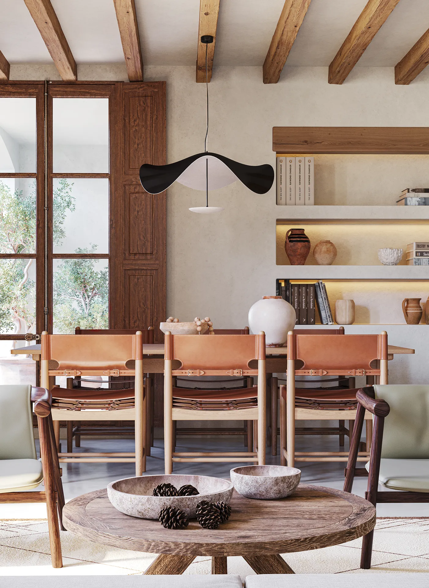 Cas Traginers Apartments Soller Mallorca Dining photorealistic visualization