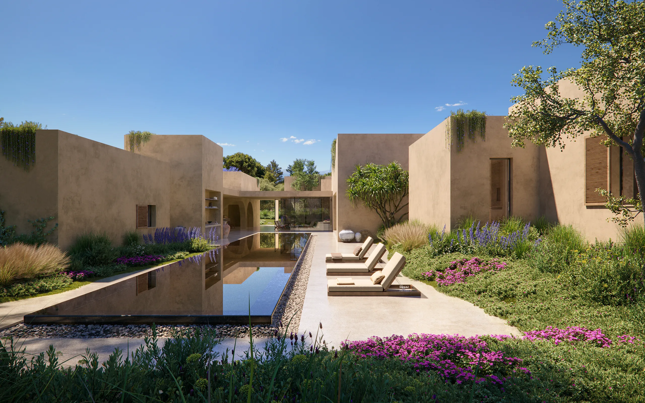 Villa Sta Ponca Mallorca Patio real estate renders