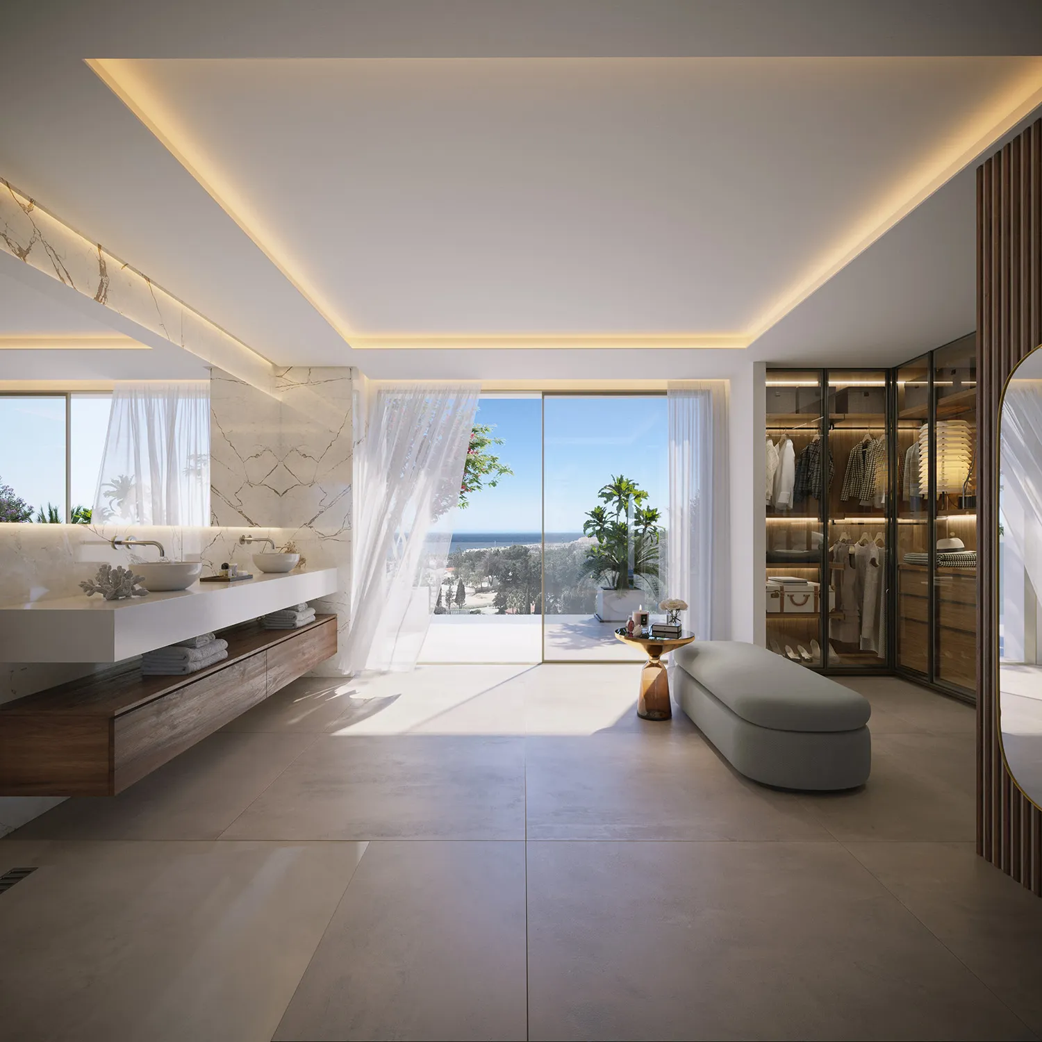 Benalus Residences Golden Mile Marbella Living photorealistic rendering