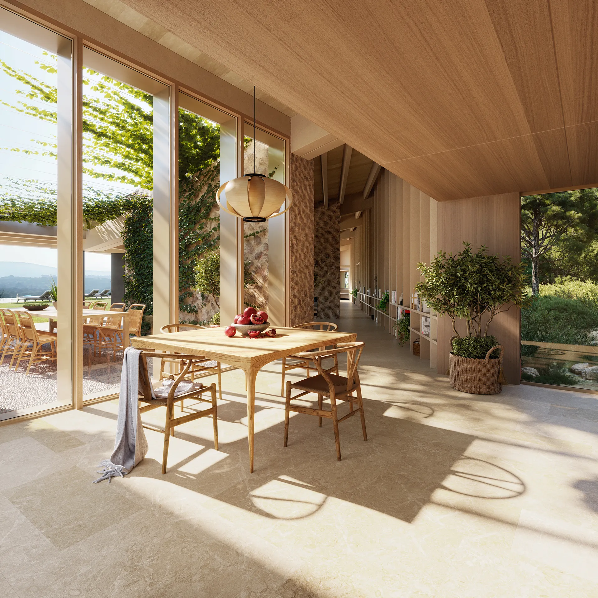 House Bunyola Mallorca Dining Property Branding Visualisation