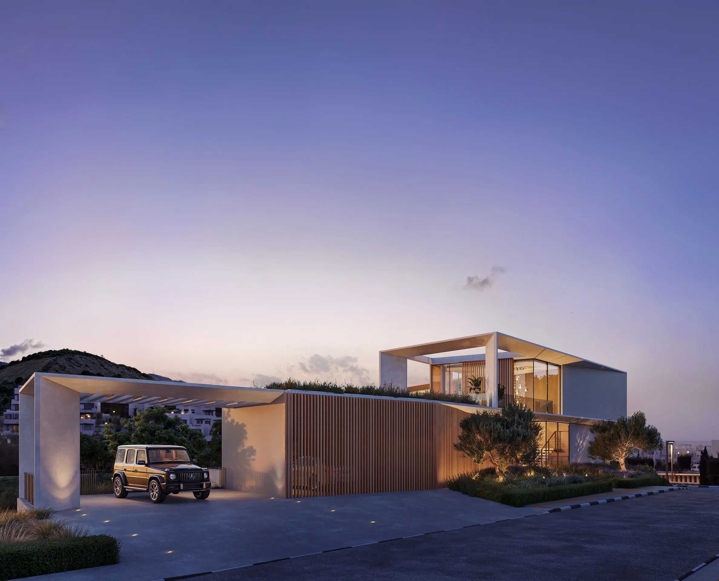 Villa Alsancak Cyprus Fachada Visualizacion Arquitectonica