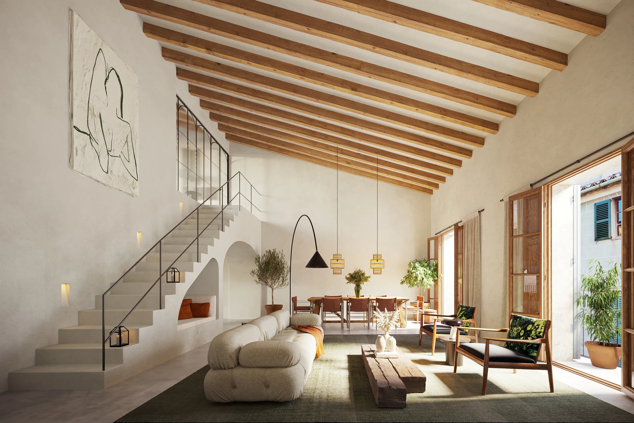 Cas Traginers Apartments Soller Mallorca Living real estate renders