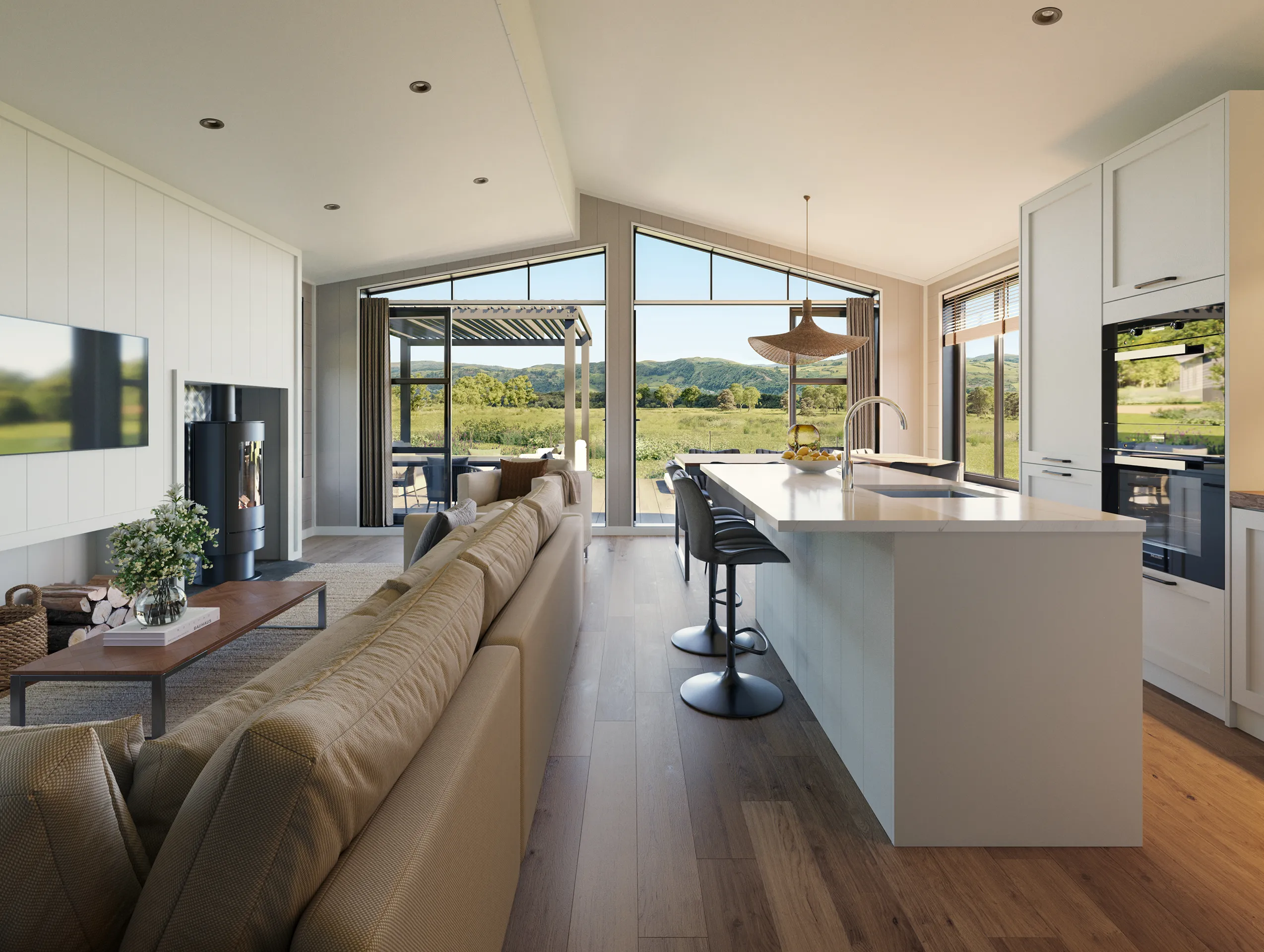 Lodges Lake District Uk cocina visualizacion arquitectonica
