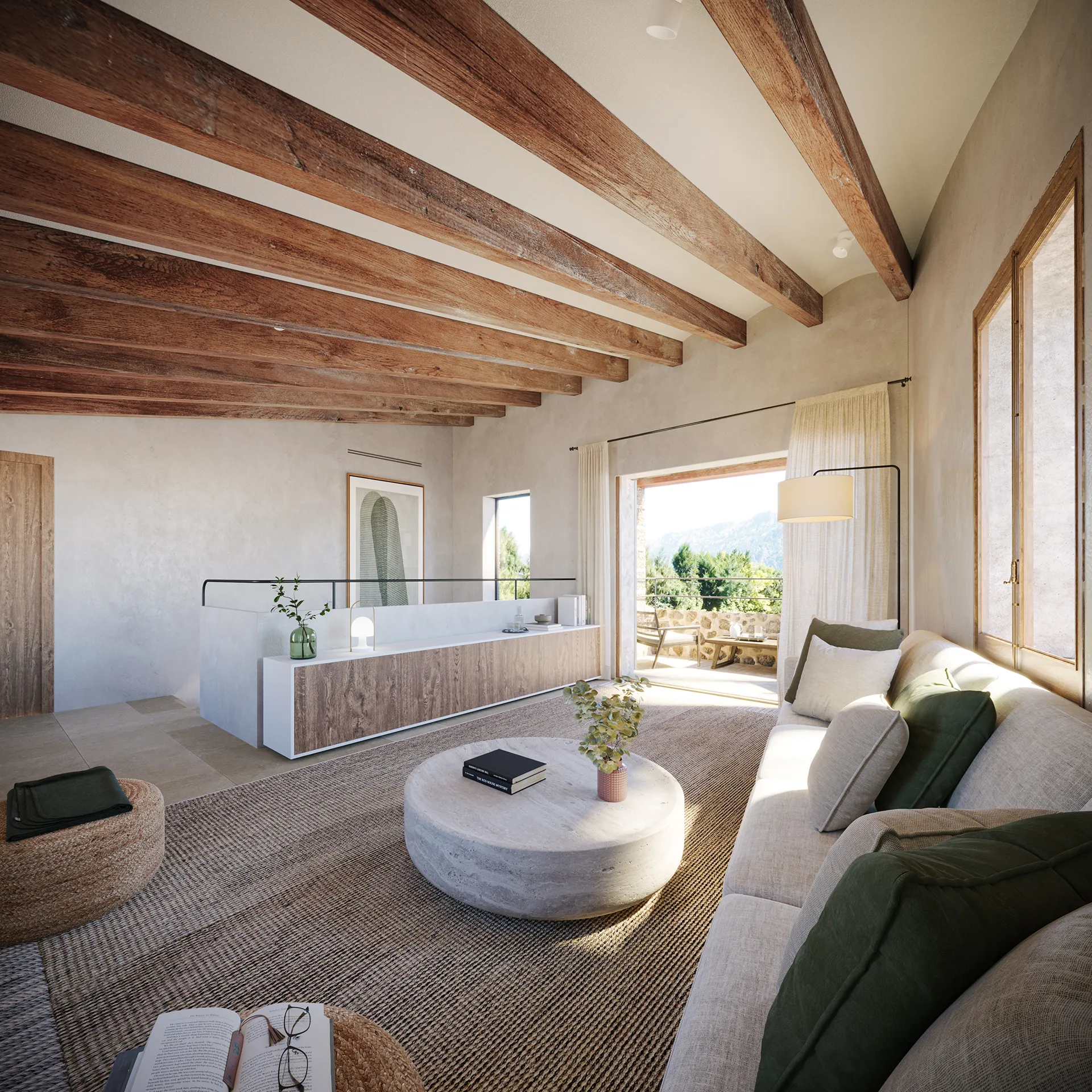 Casa Soller Mallorca Dormitorio Branding Inmobiliario 3D