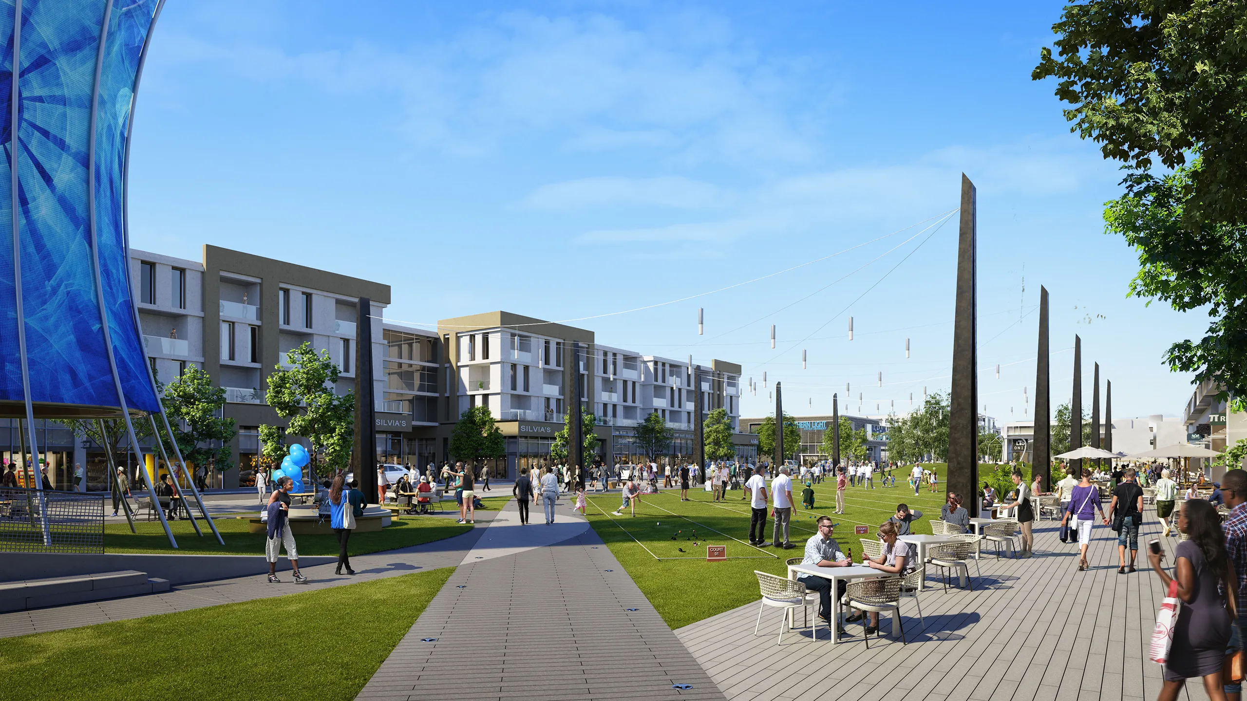 Mall Rosedale Center Chicago Usa Fassade eye level Property Branding Renders