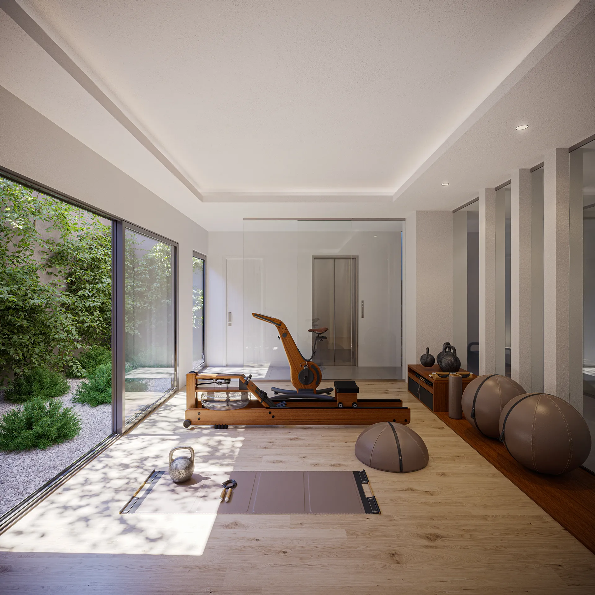 House Marbella Gym Real Estate Rendering