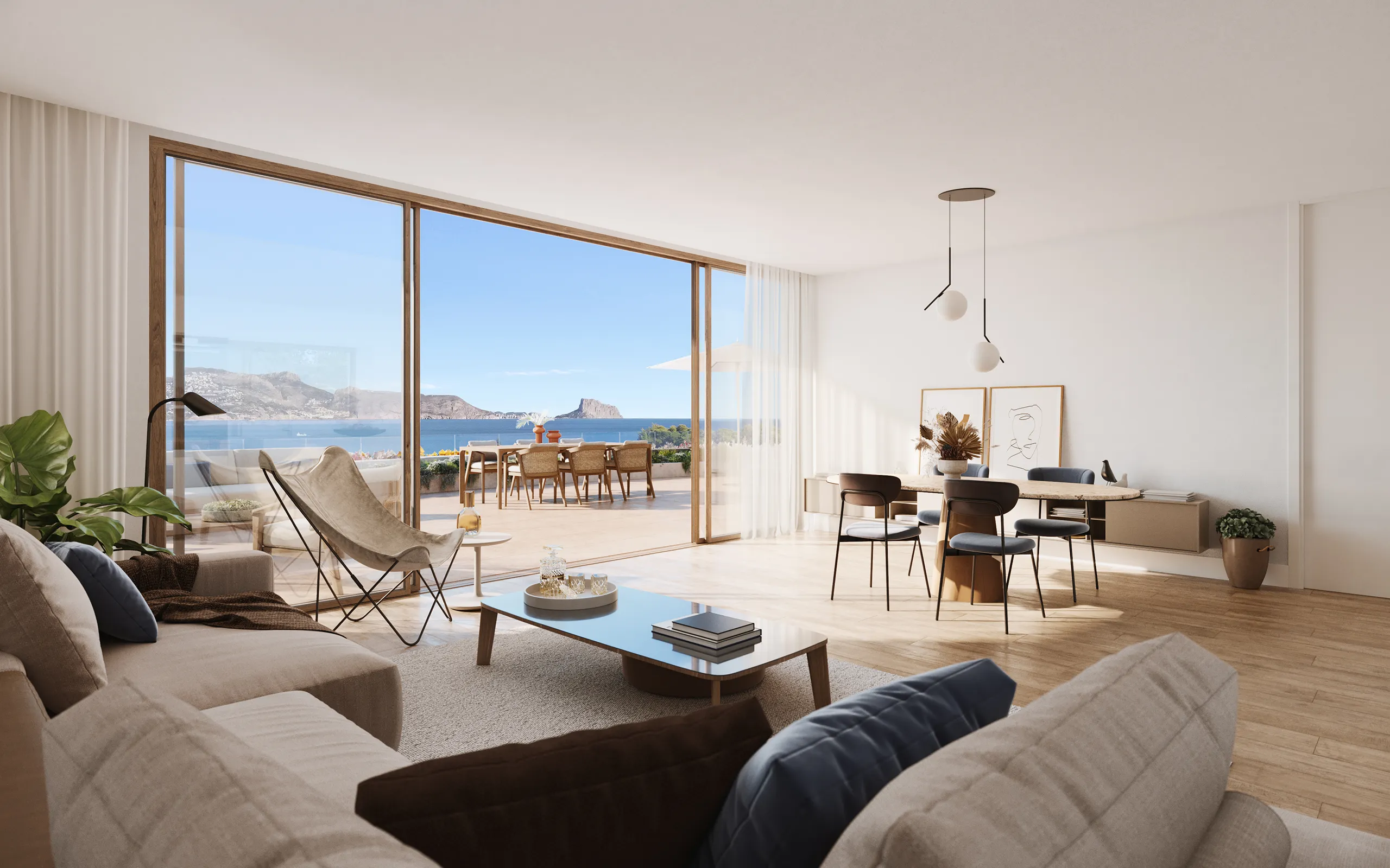 Apartaments Benidorm Alicante Living Photorealistics Visualisations