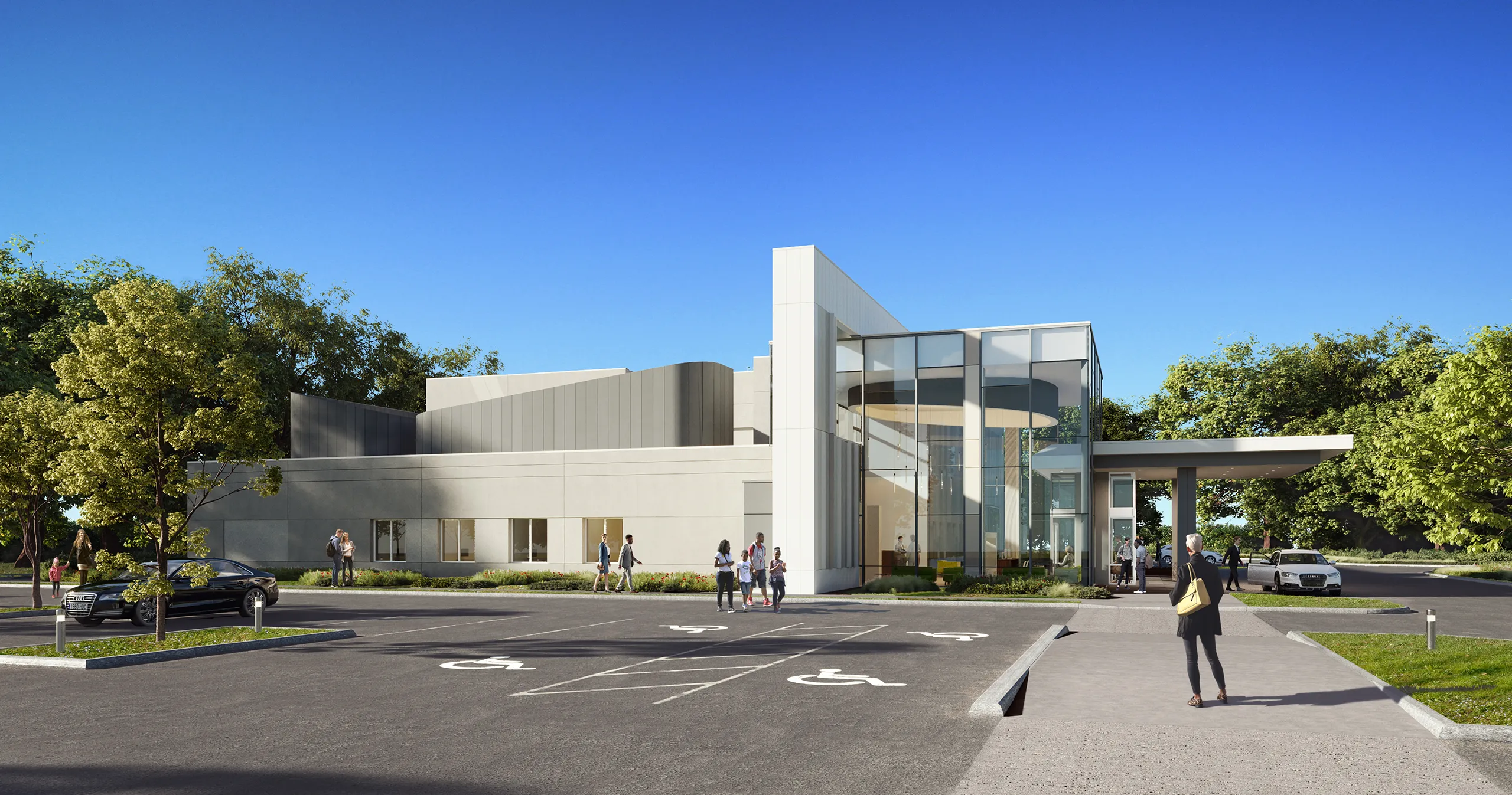 Cptc Usa Fassade eye level Photorealistic Visualisation